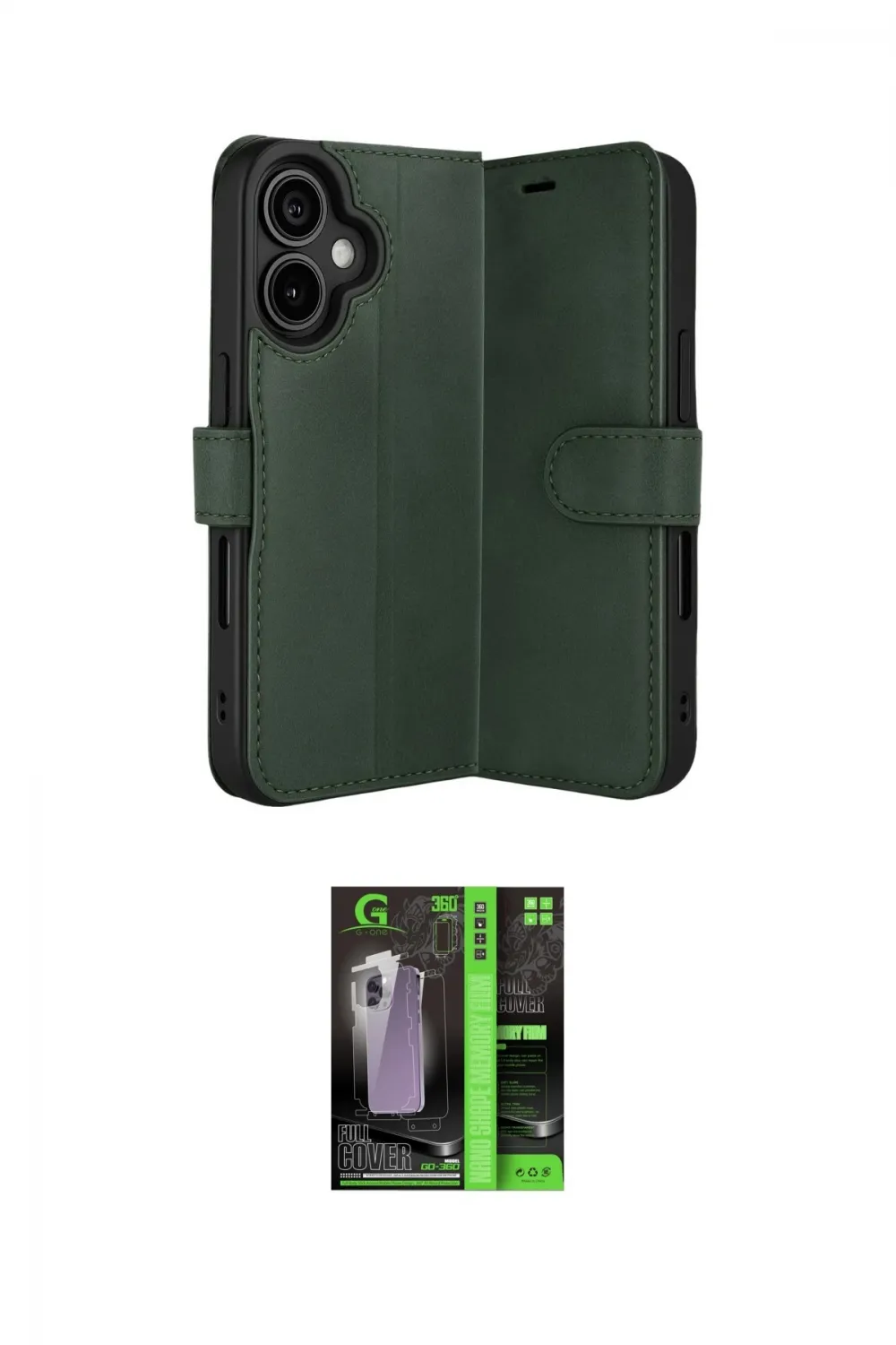 ieg™ iPhone 17 Kılıf Siluet Işık Serisi - Siyah 360 Mat Full Body Arka Koruyucu