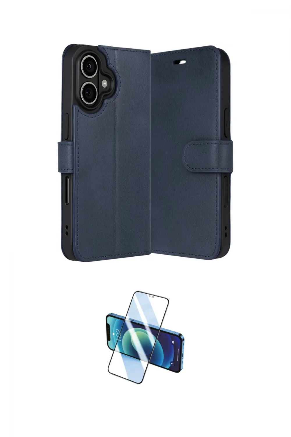 ieg™ iPhone 17 Kılıf Siluet Işık Serisi - Siyah 3D Antistatik Cam Ekran Koruyucu