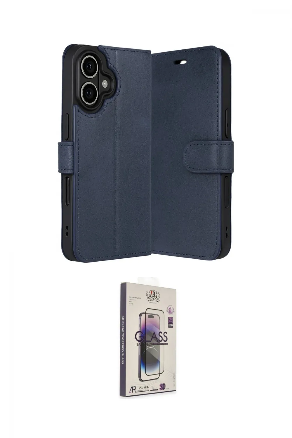 ieg™ iPhone 17 Kılıf Siluet Işık Serisi - Siyah Bilvis 3D Cam Ekran Koruyucu