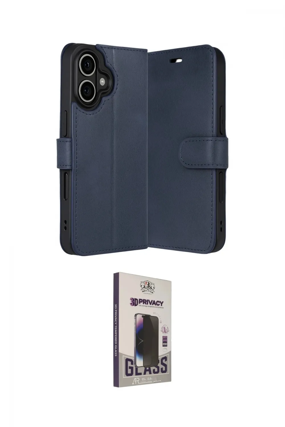 ieg™ iPhone 17 Kılıf Siluet Işık Serisi - Siyah Bilvis Hayalet Cam Ekran Koruyucu