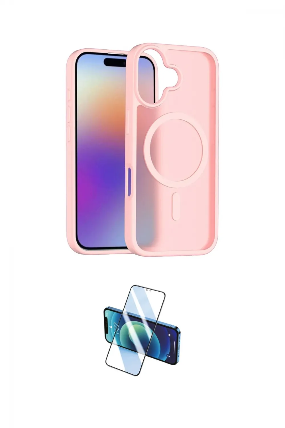 ieg™ iPhone 17 Kılıf Siluet Minimal Prime - Siyah 3D Antistatik Cam Ekran Koruyucu