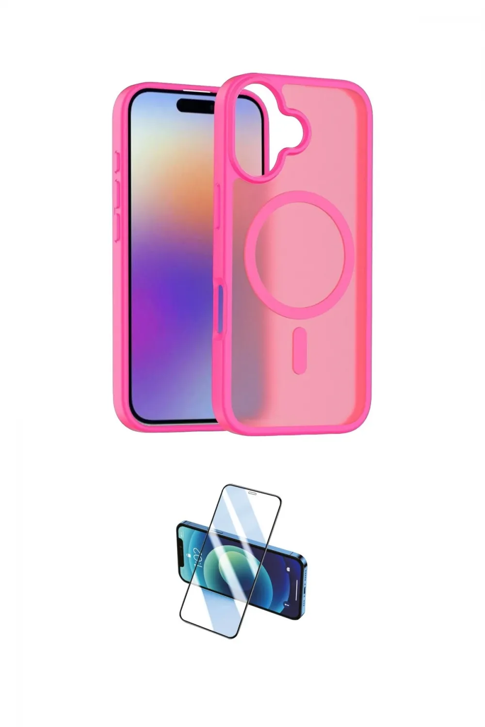 ieg™ iPhone 17 Kılıf Siluet Minimal Prime - Siyah 3D Antistatik Cam Ekran Koruyucu