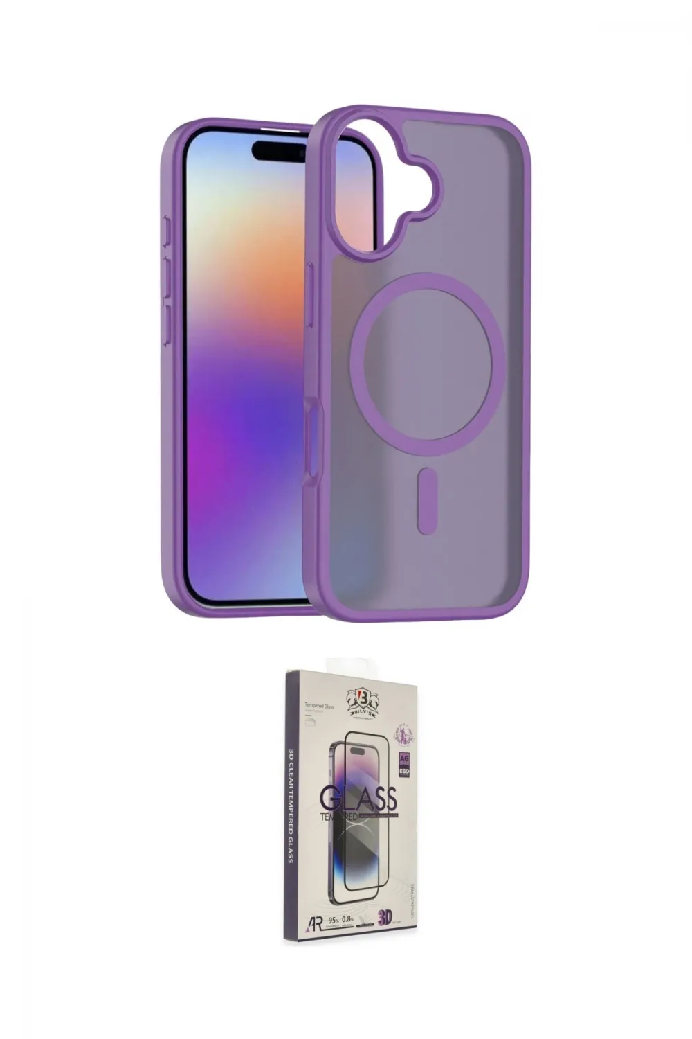 ieg™ iPhone 17 Kılıf Siluet Minimal Prime - Siyah Bilvis 3D Cam Ekran Koruyucu