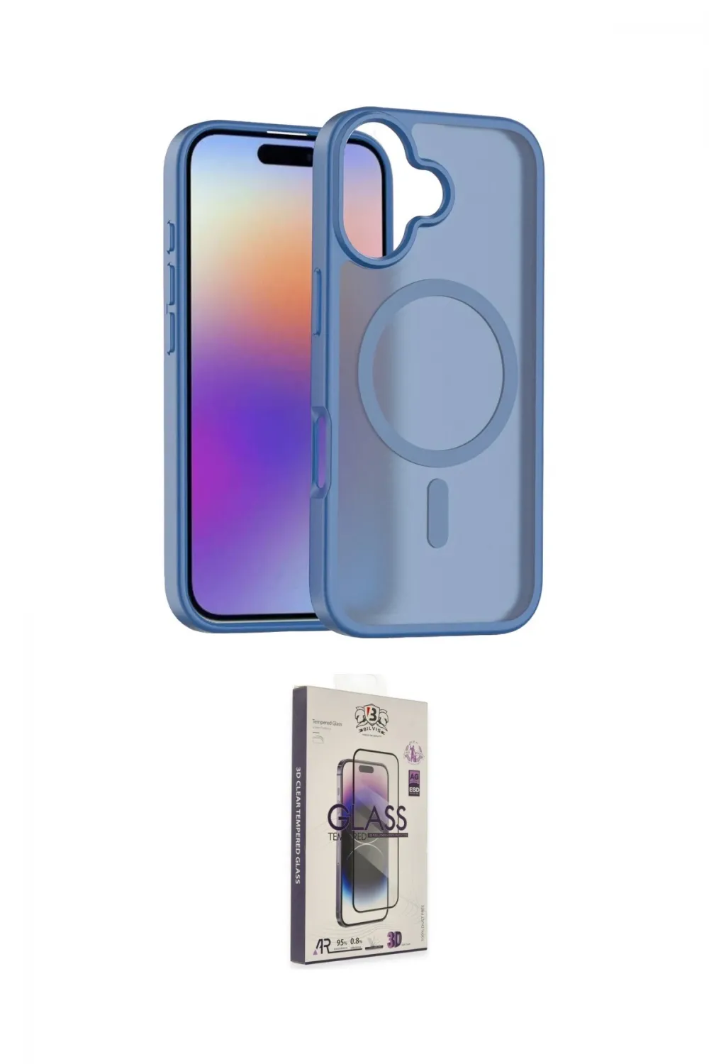 ieg™ iPhone 17 Kılıf Siluet Minimal Prime - Siyah Bilvis 3D Cam Ekran Koruyucu