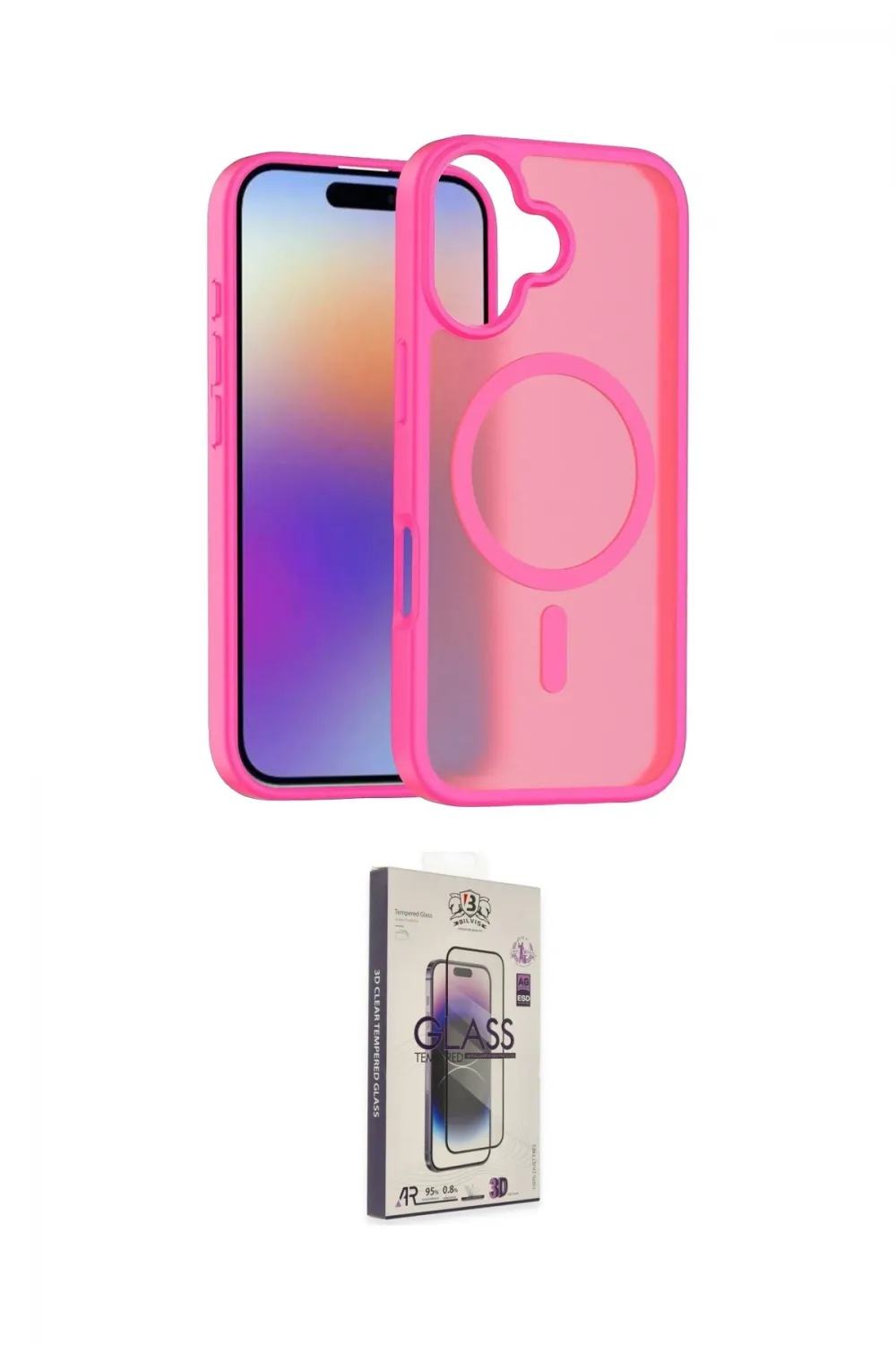 ieg™ iPhone 17 Kılıf Siluet Minimal Prime - Siyah Bilvis 3D Cam Ekran Koruyucu