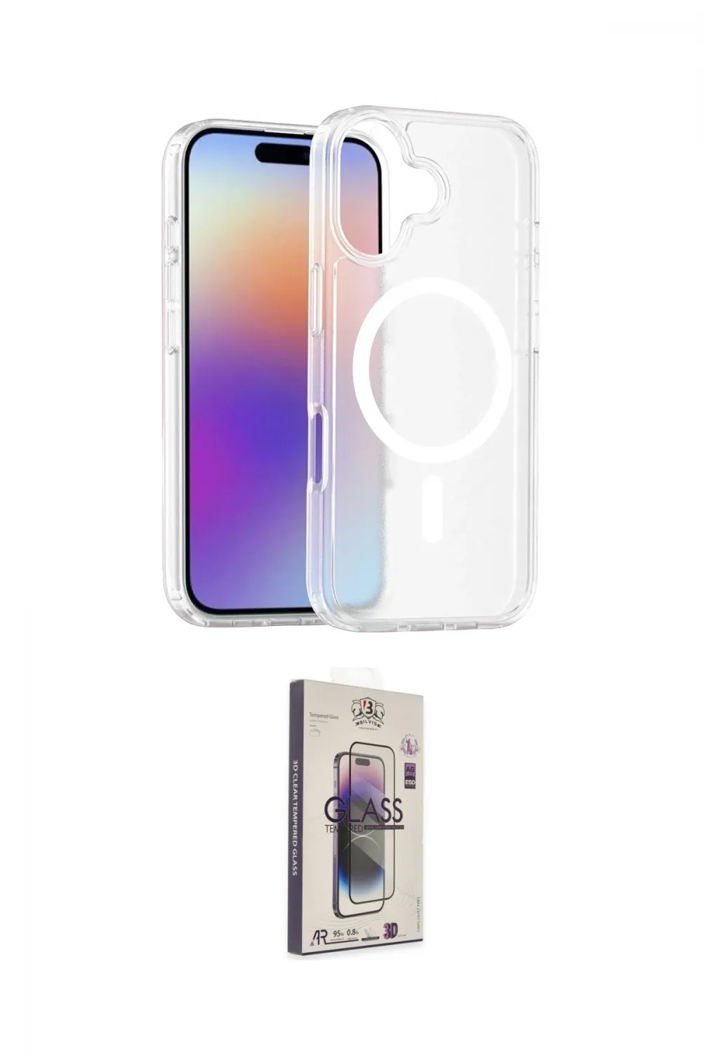 ieg™ iPhone 17 Kılıf Siluet Minimal Prime - Siyah Bilvis 3D Cam Ekran Koruyucu