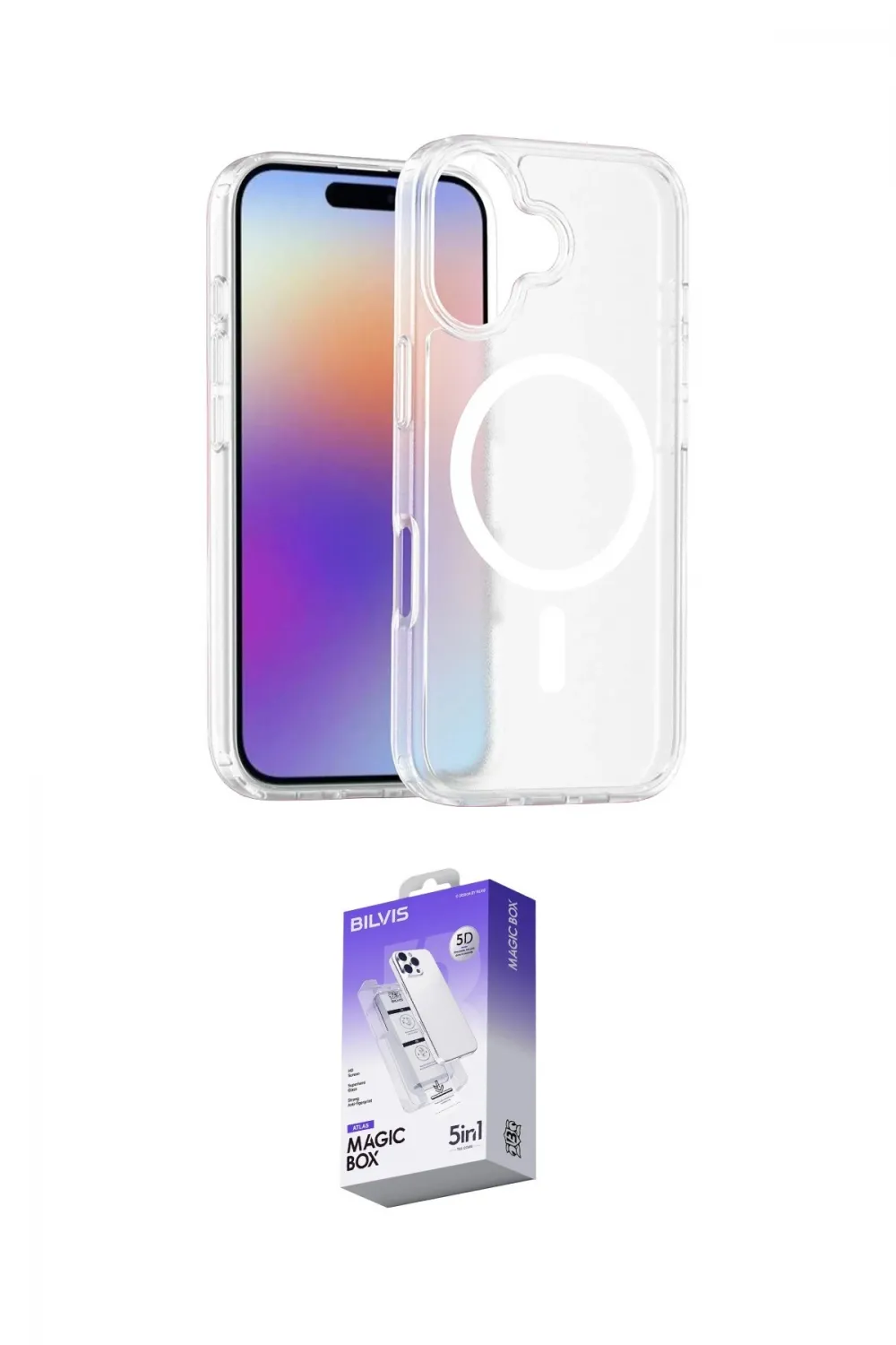 ieg™ iPhone 17 Kılıf Siluet Minimal Prime - Siyah Bilvis 5in1 3D Magic Cam Ekran Koruyucu