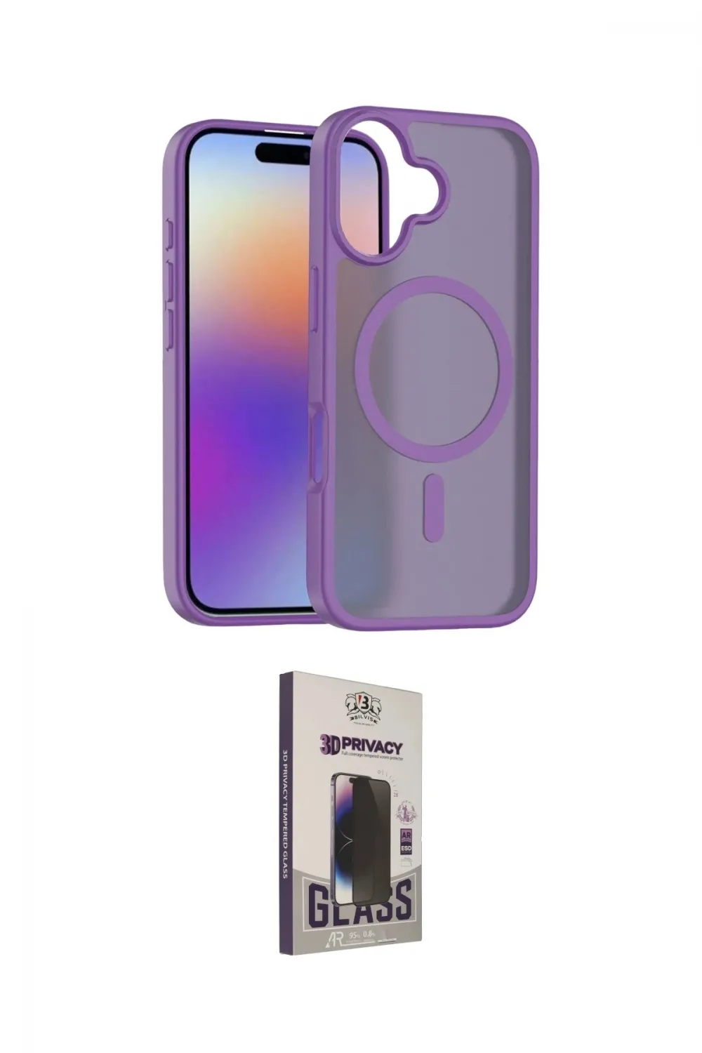 ieg™ iPhone 17 Kılıf Siluet Minimal Prime - Siyah Bilvis Hayalet Cam Ekran Koruyucu