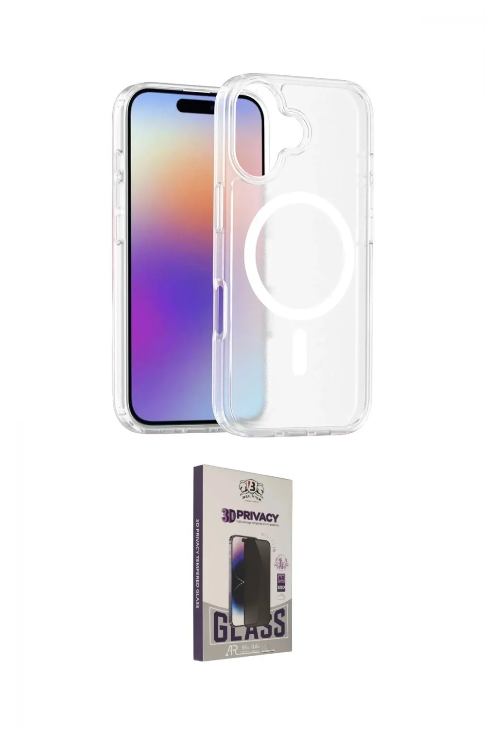 ieg™ iPhone 17 Kılıf Siluet Minimal Prime - Siyah Bilvis Hayalet Cam Ekran Koruyucu