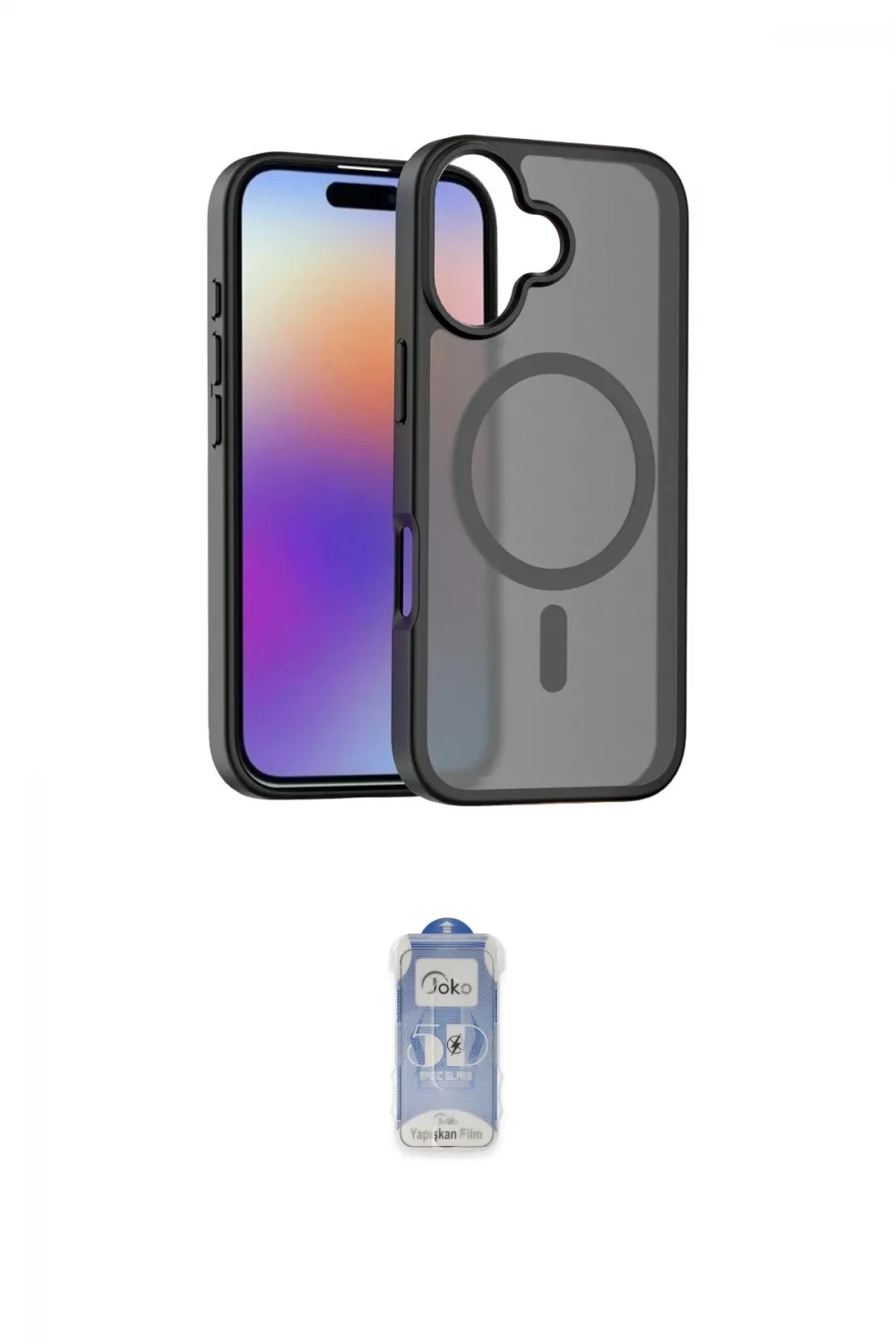 ieg™ iPhone 17 Kılıf Siluet Minimal Prime - Siyah Joko Magic 5D Cam