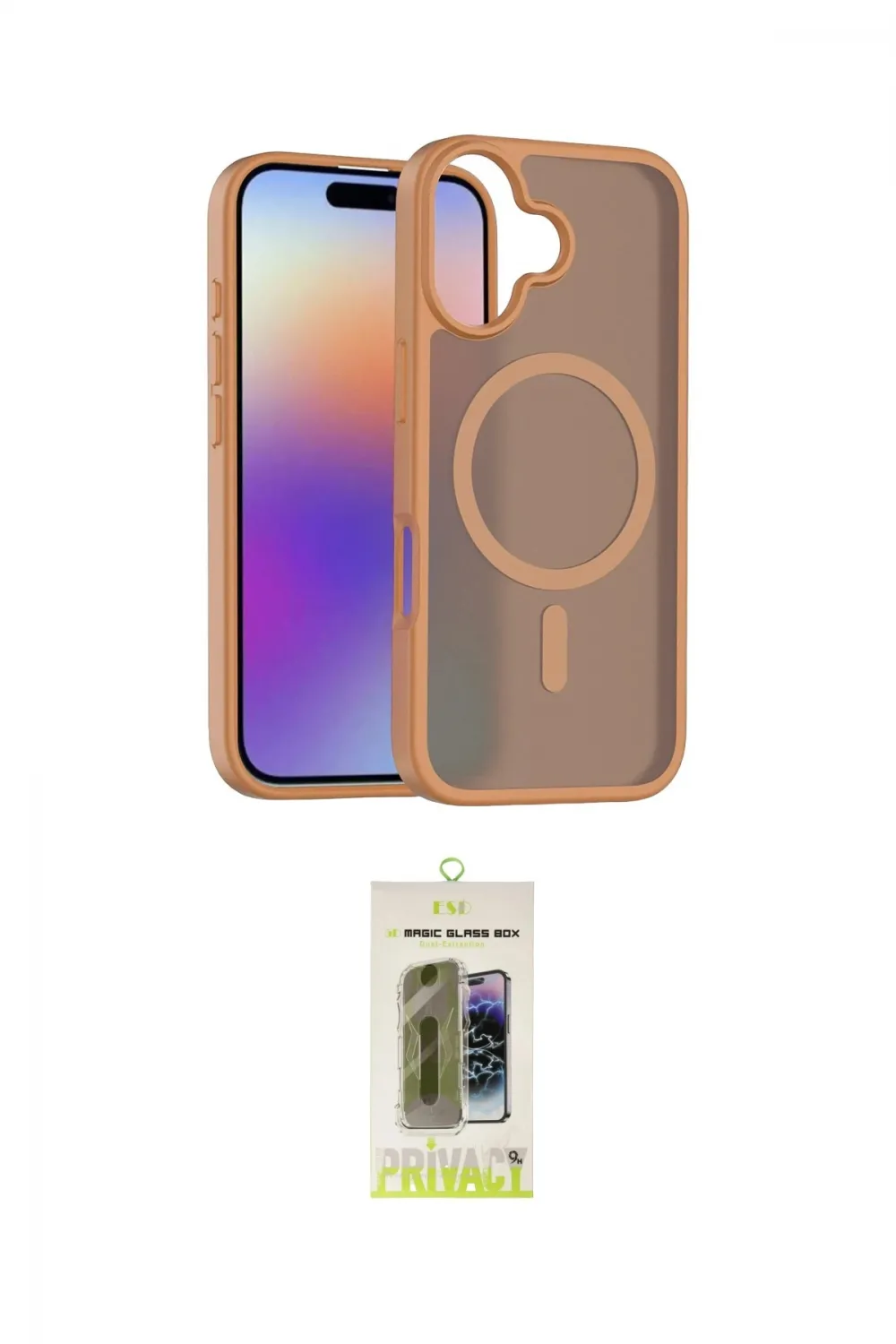 ieg™ iPhone 17 Kılıf Siluet Minimal Prime - Siyah Joko Magic 5D Hayalet Cam