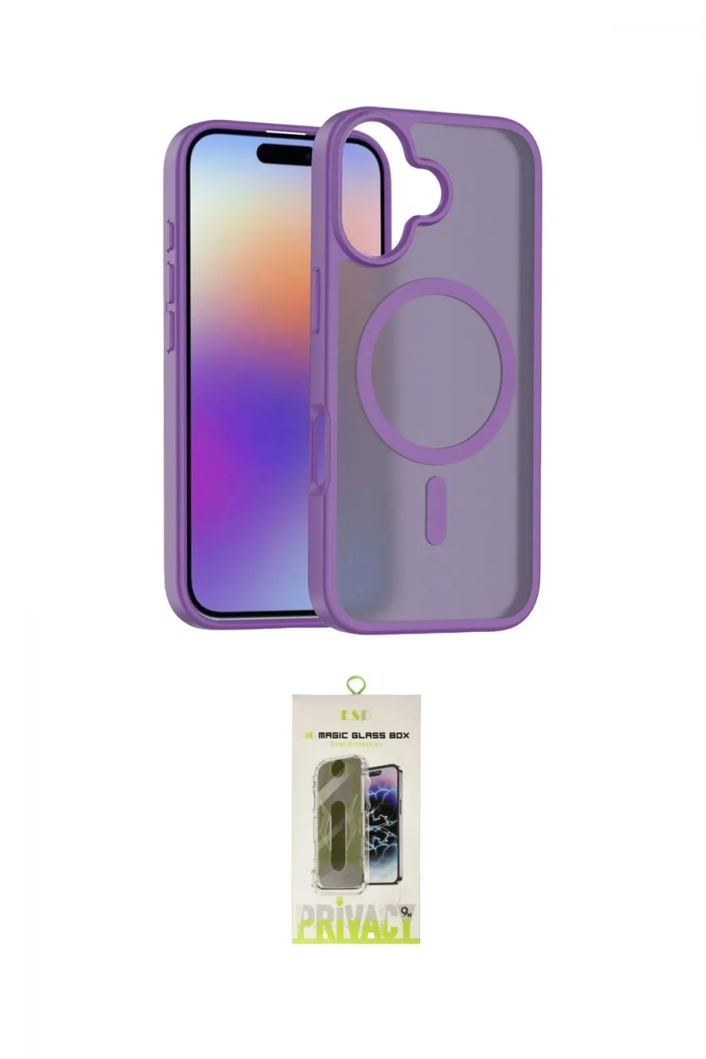 ieg™ iPhone 17 Kılıf Siluet Minimal Prime - Siyah Joko Magic 5D Hayalet Cam