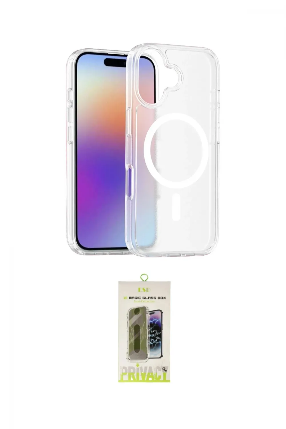 ieg™ iPhone 17 Kılıf Siluet Minimal Prime - Siyah Joko Magic 5D Hayalet Cam