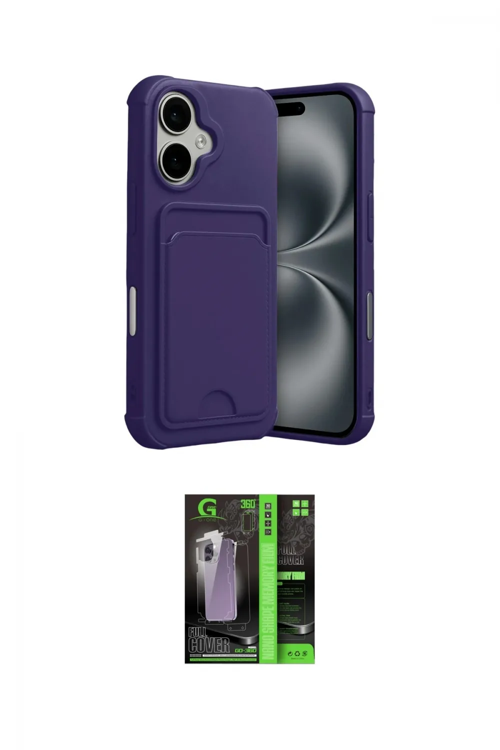 ieg™ iPhone 17 Kılıf Vadi Çizgi Prime - Siyah 360 Mat Full Body Arka Koruyucu