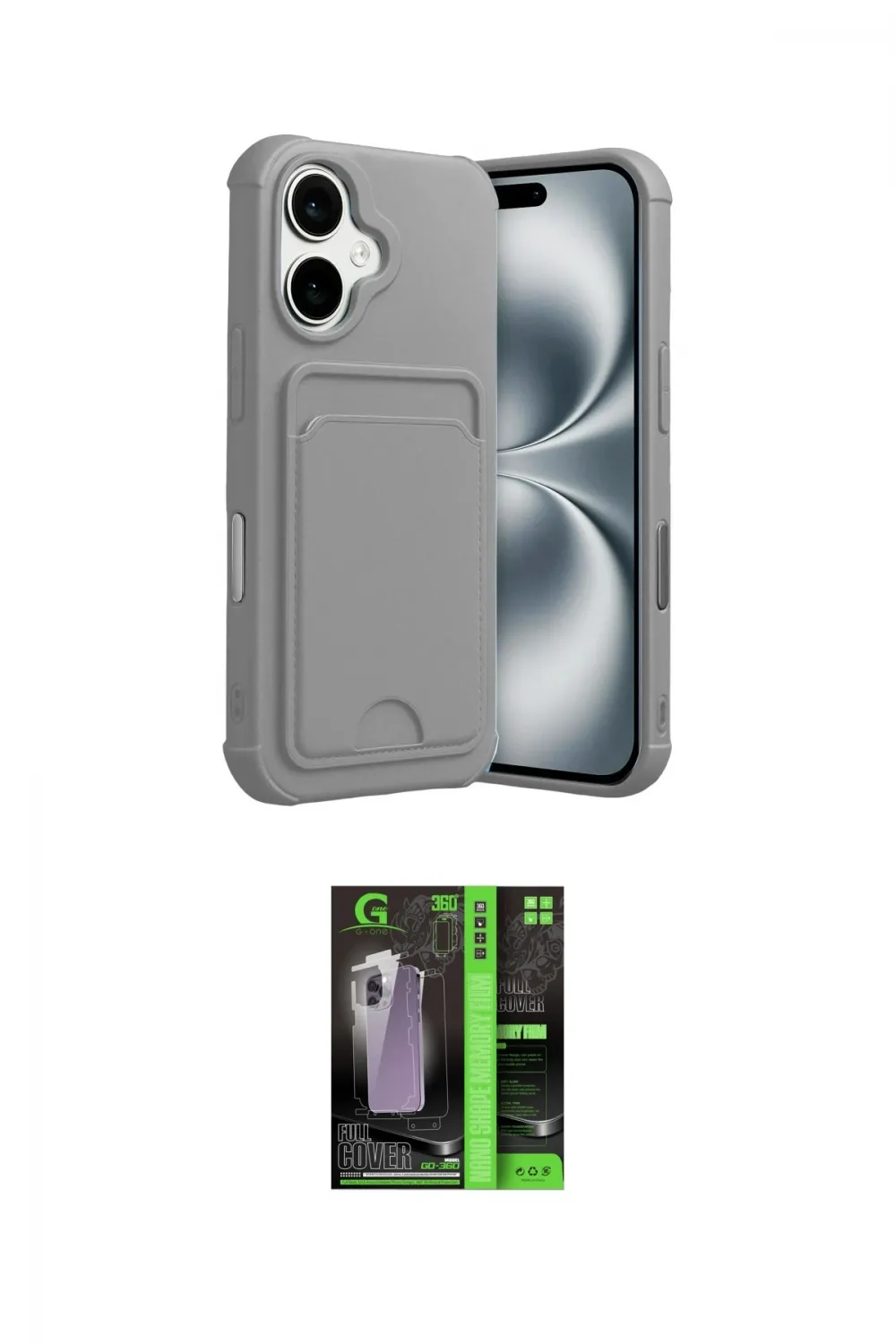 ieg™ iPhone 17 Kılıf Vadi Çizgi Prime - Siyah 360 Mat Full Body Arka Koruyucu