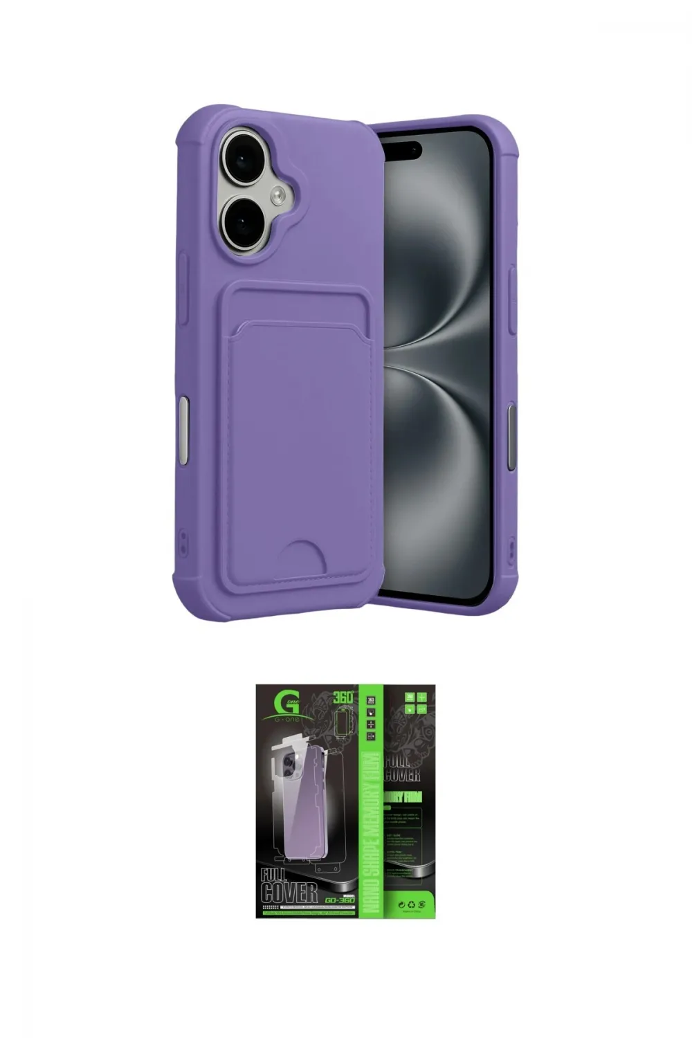 ieg™ iPhone 17 Kılıf Vadi Çizgi Prime - Siyah 360 Mat Full Body Arka Koruyucu