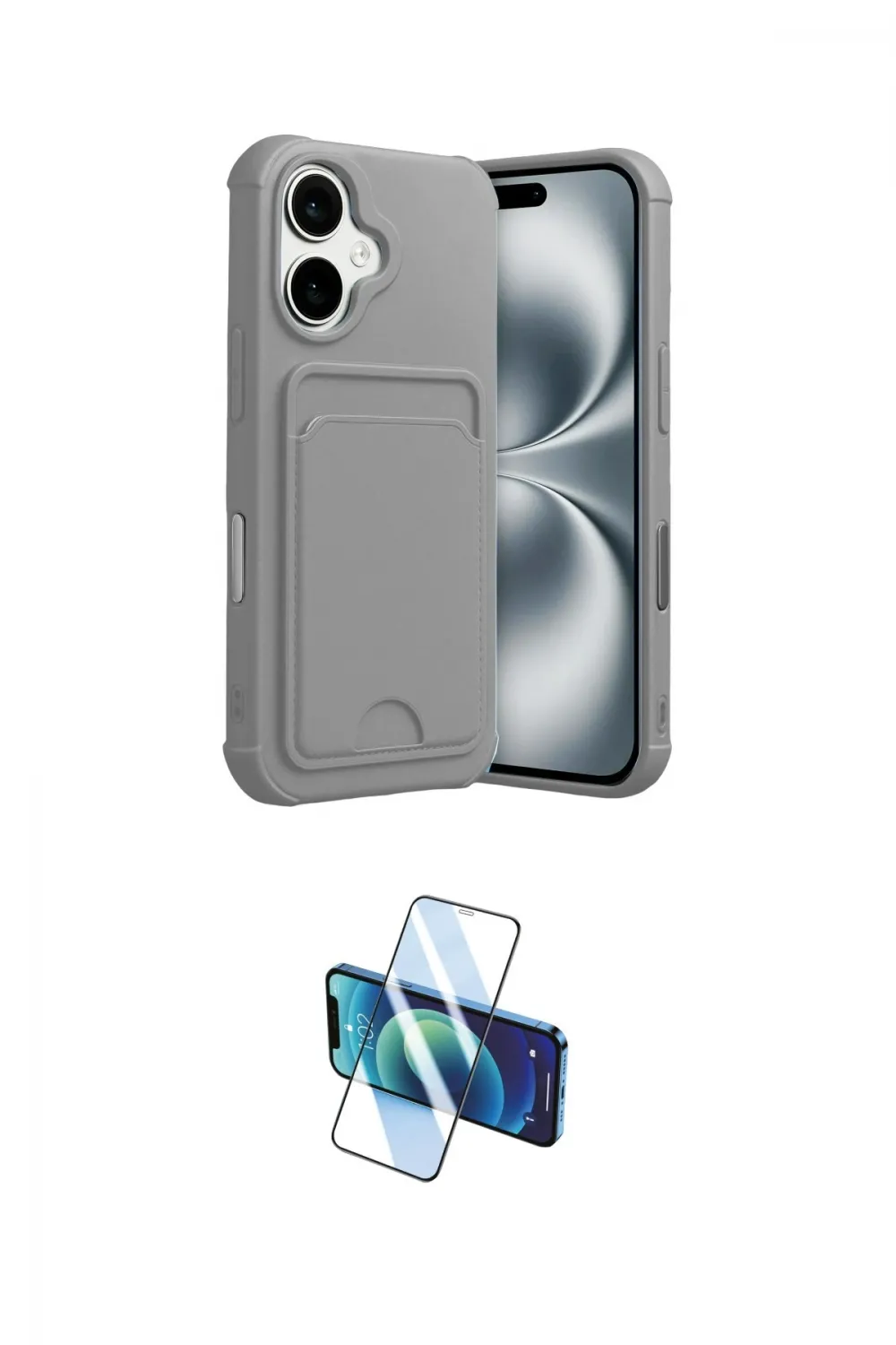 ieg™ iPhone 17 Kılıf Vadi Çizgi Prime - Siyah 3D Antistatik Cam Ekran Koruyucu