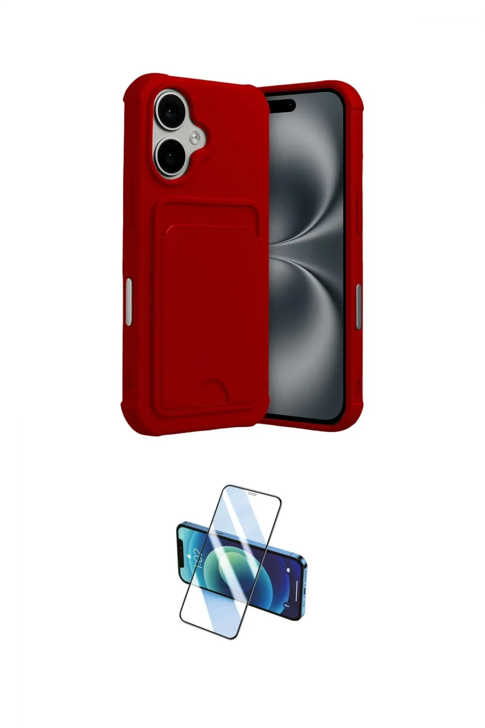 ieg™ iPhone 17 Kılıf Vadi Çizgi Prime - Siyah 3D Antistatik Cam Ekran Koruyucu