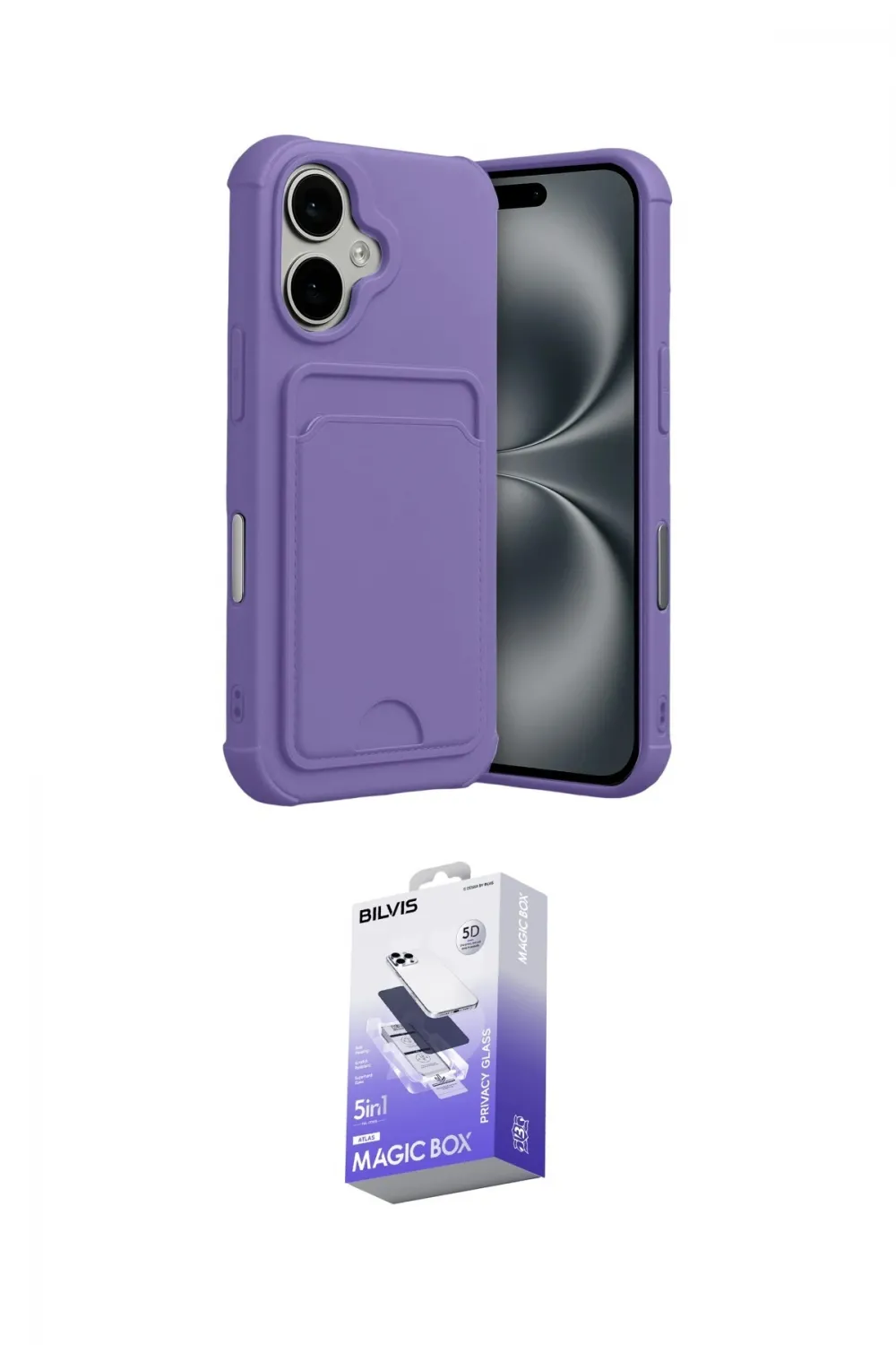 ieg™ iPhone 17 Kılıf Vadi Çizgi Prime - Siyah Bilvis 5in1 5D Magic Hayalet Cam Ekran Koruyucu