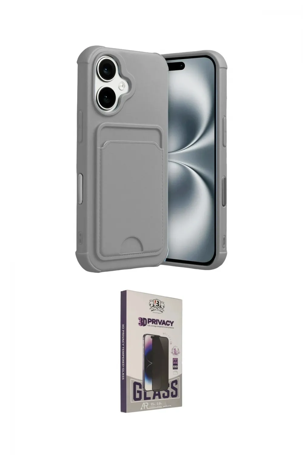 ieg™ iPhone 17 Kılıf Vadi Çizgi Prime - Siyah Bilvis Hayalet Cam Ekran Koruyucu