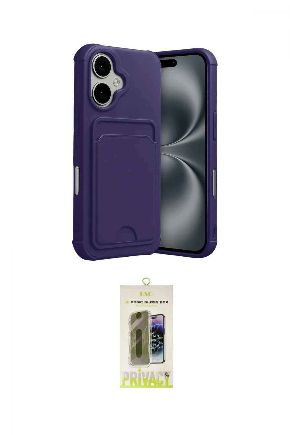 ieg™ iPhone 17 Kılıf Vadi Çizgi Prime - Siyah Joko Magic 5D Hayalet Cam