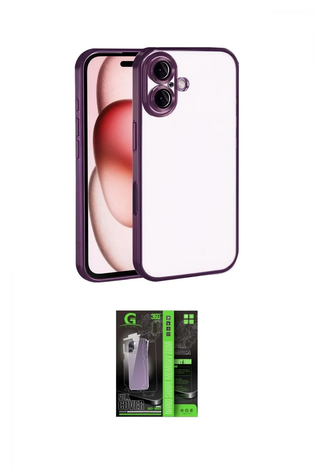 ieg™ iPhone 17 Kılıf Vadi Minimal - Şeffaf 360 Full Body Arka Koruyucu