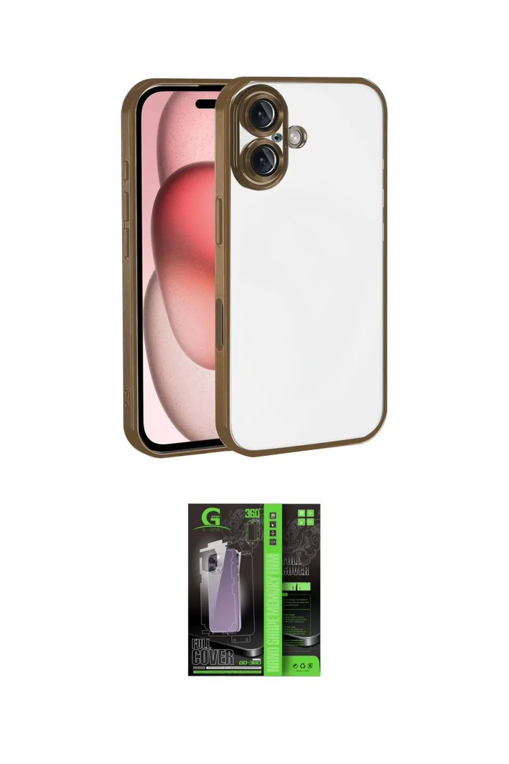 ieg™ iPhone 17 Kılıf Vadi Minimal - Şeffaf 360 Full Body Arka Koruyucu