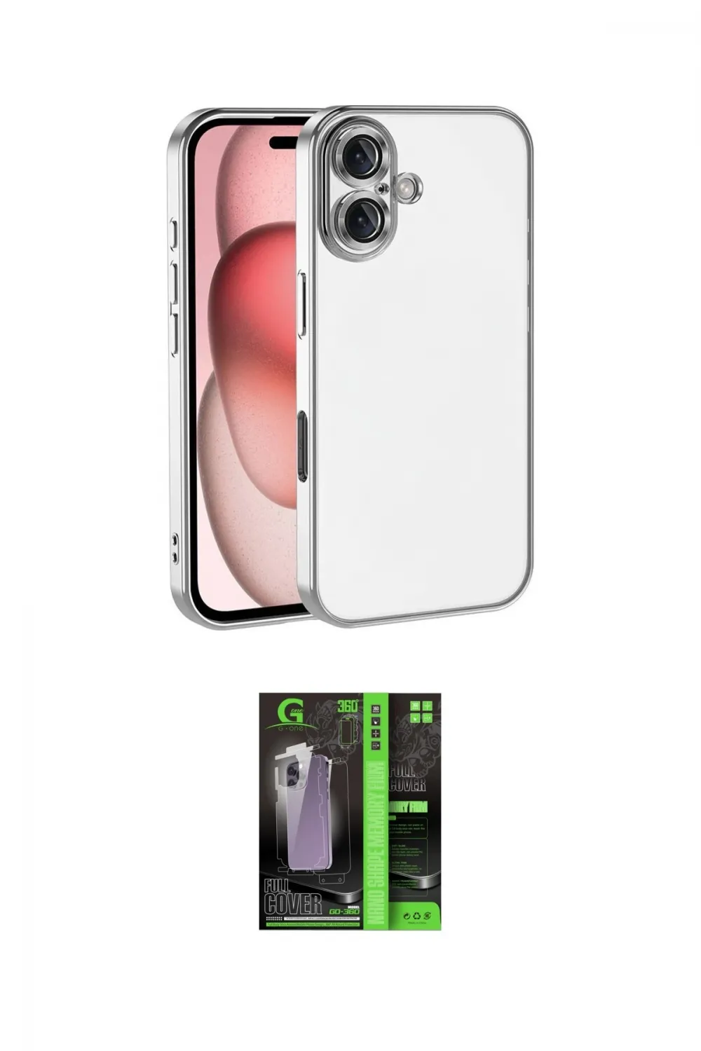 ieg™ iPhone 17 Kılıf Vadi Minimal - Şeffaf 360 Full Body Arka Koruyucu