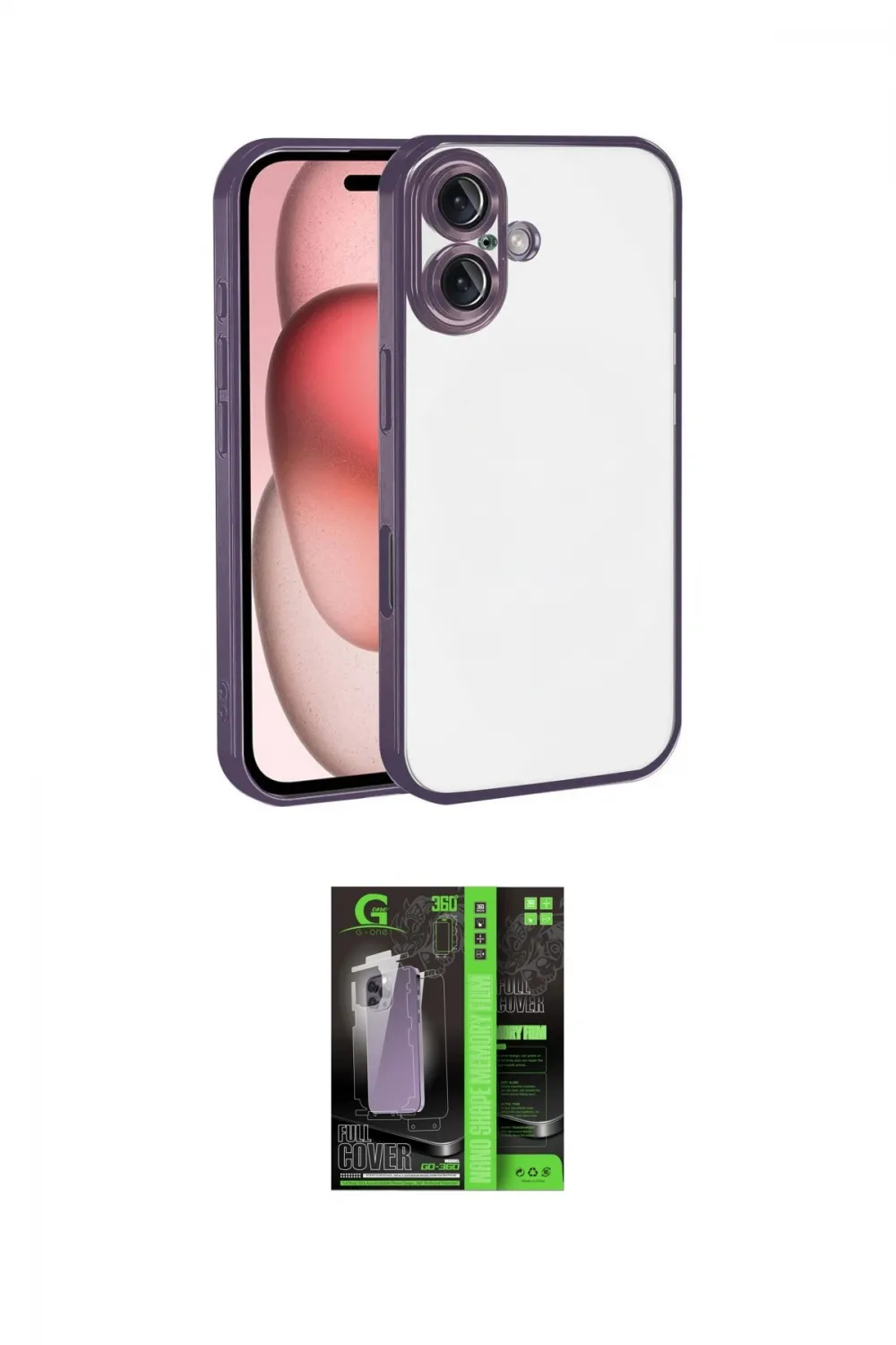 ieg™ iPhone 17 Kılıf Vadi Minimal - Şeffaf 360 Full Body Arka Koruyucu