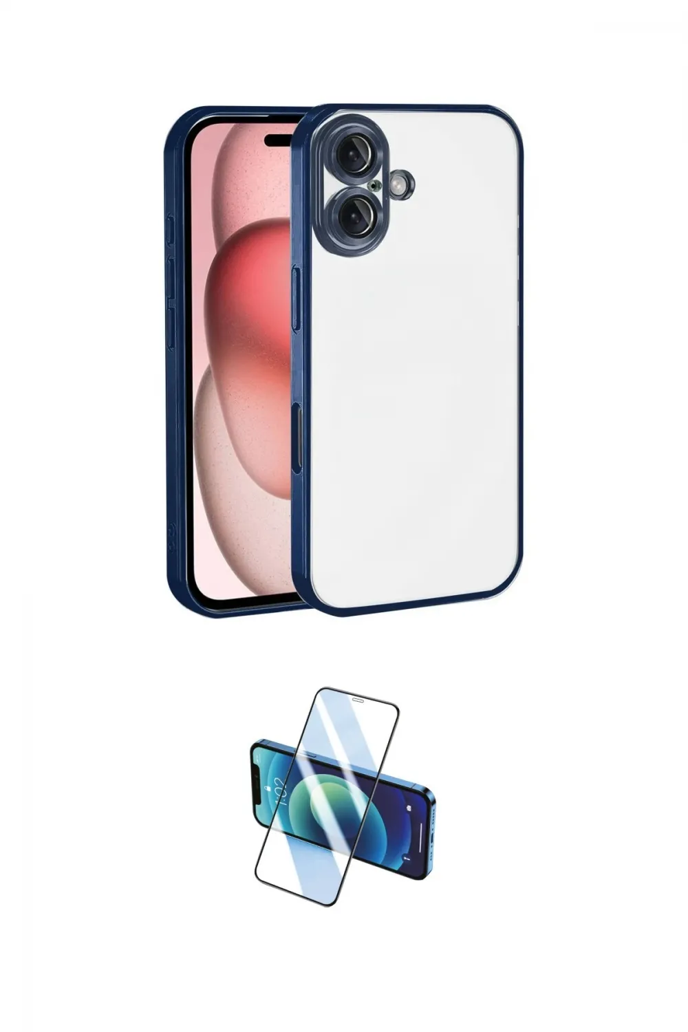 ieg™ iPhone 17 Kılıf Vadi Minimal - Siyah 3D Antistatik Cam Ekran Koruyucu