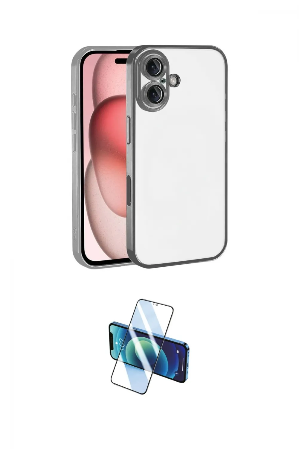 ieg™ iPhone 17 Kılıf Vadi Minimal - Siyah 3D Antistatik Seramik Nano Ekran Koruyucu