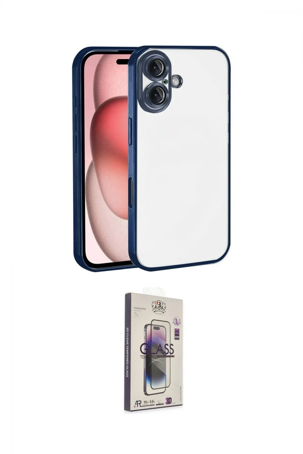 ieg™ iPhone 17 Kılıf Vadi Minimal - Siyah Bilvis 3D Cam Ekran Koruyucu