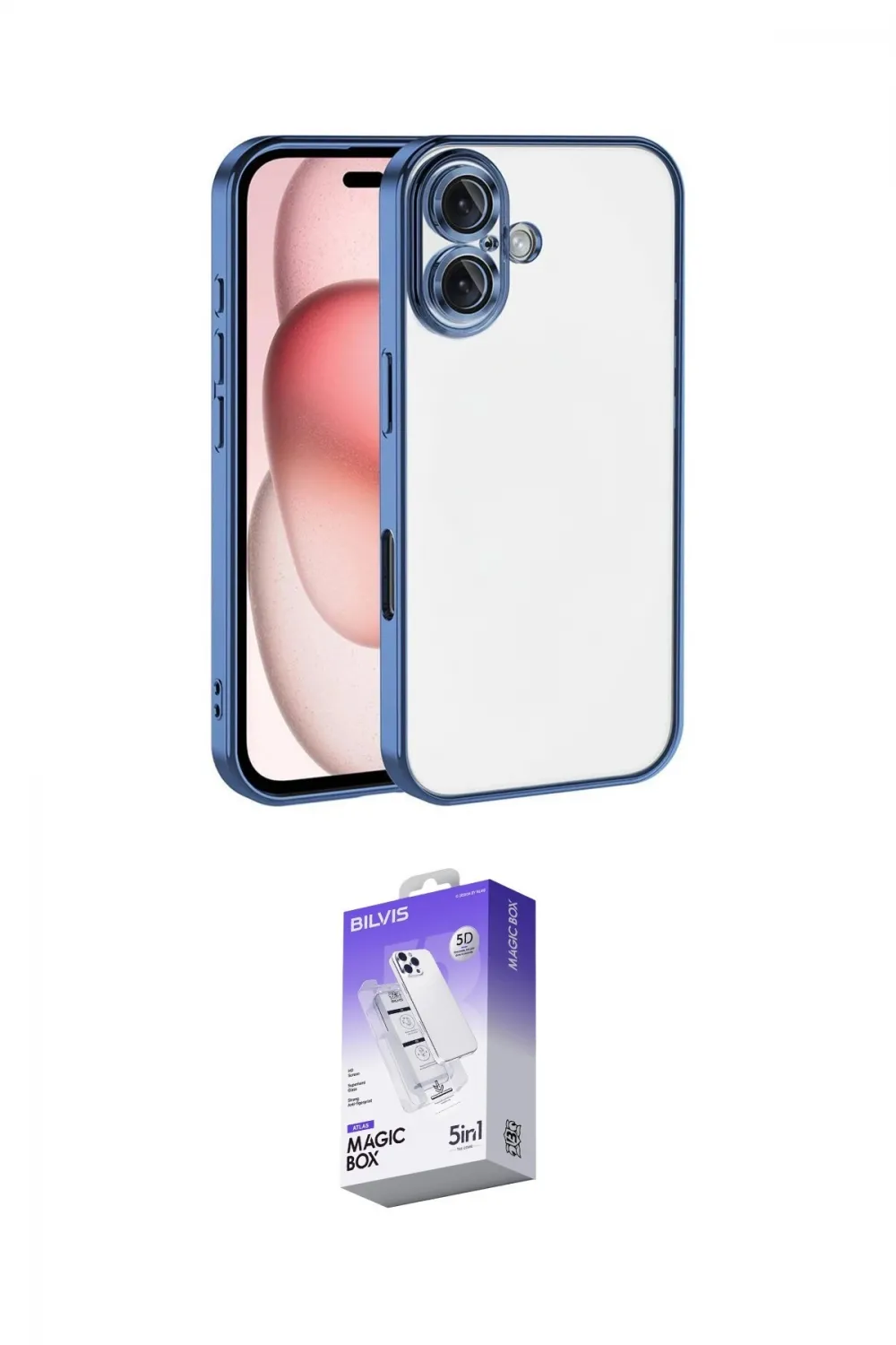 ieg™ iPhone 17 Kılıf Vadi Minimal - Siyah Bilvis 5in1 3D Magic Cam Ekran Koruyucu