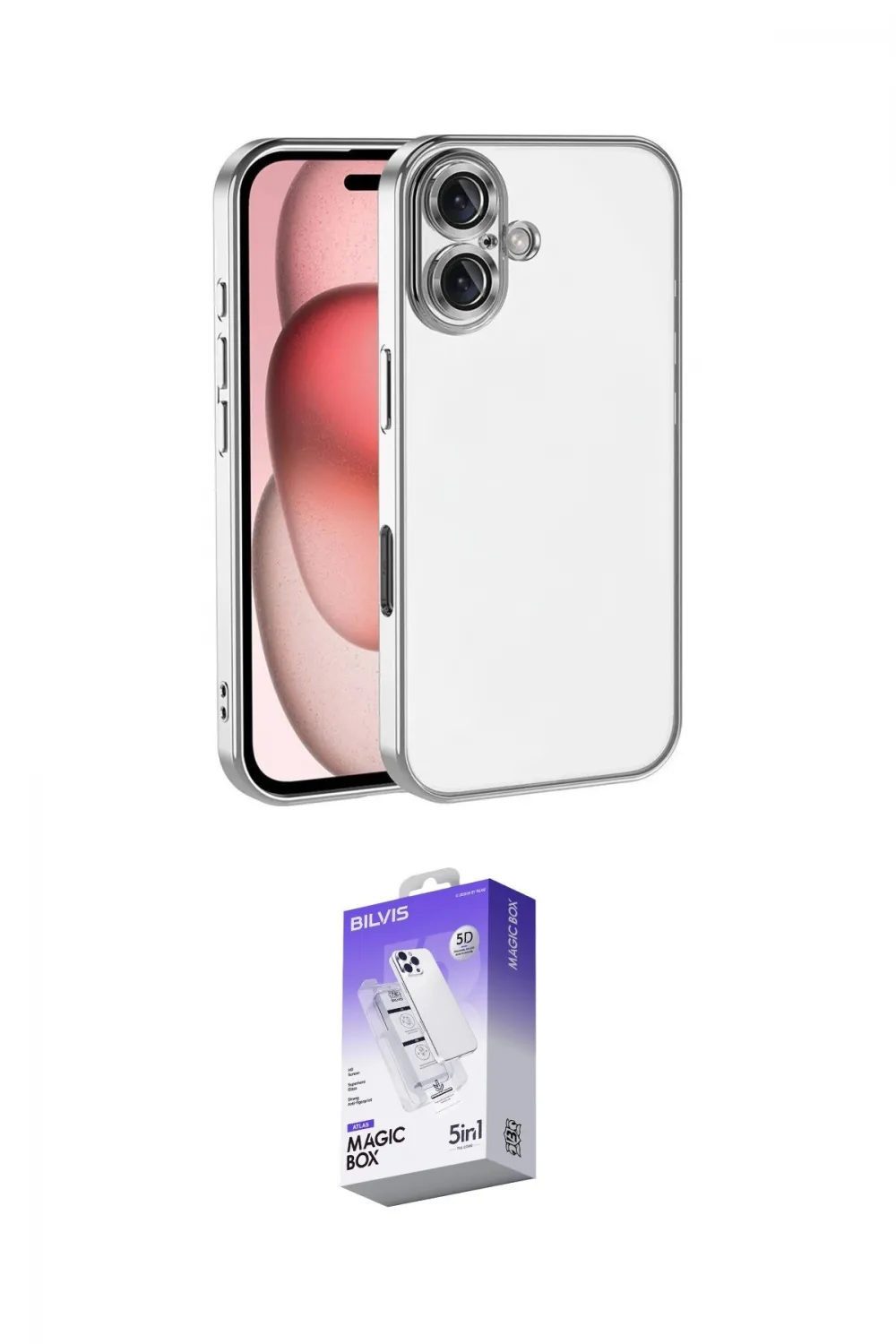 ieg™ iPhone 17 Kılıf Vadi Minimal - Siyah Bilvis 5in1 3D Magic Cam Ekran Koruyucu