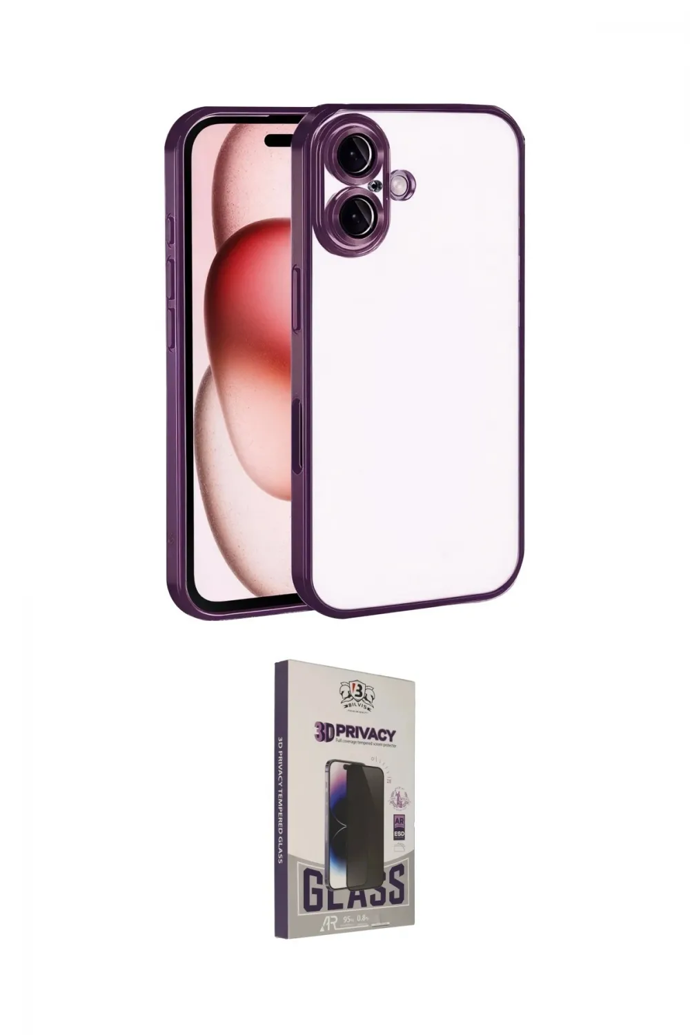 ieg™ iPhone 17 Kılıf Vadi Minimal - Siyah Bilvis Hayalet Cam Ekran Koruyucu