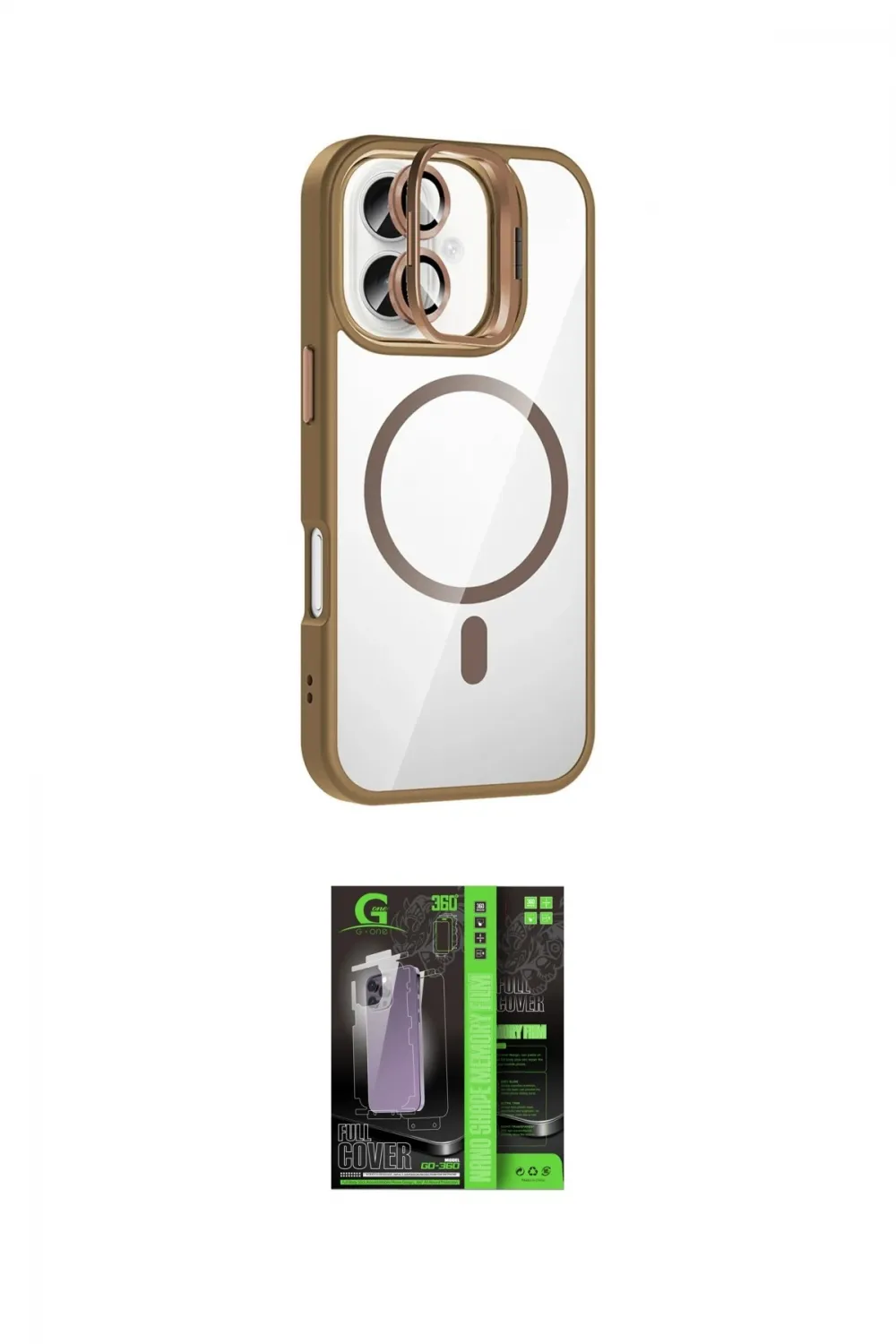 ieg™ iPhone 17 Kılıf Yadigar Asil Koleksiyonu - Şeffaf 360 Full Body Arka Koruyucu