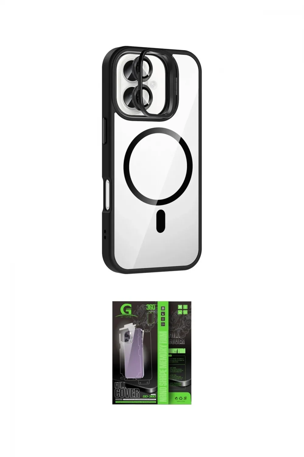 ieg™ iPhone 17 Kılıf Yadigar Asil Koleksiyonu - Şeffaf 360 Full Body Arka Koruyucu