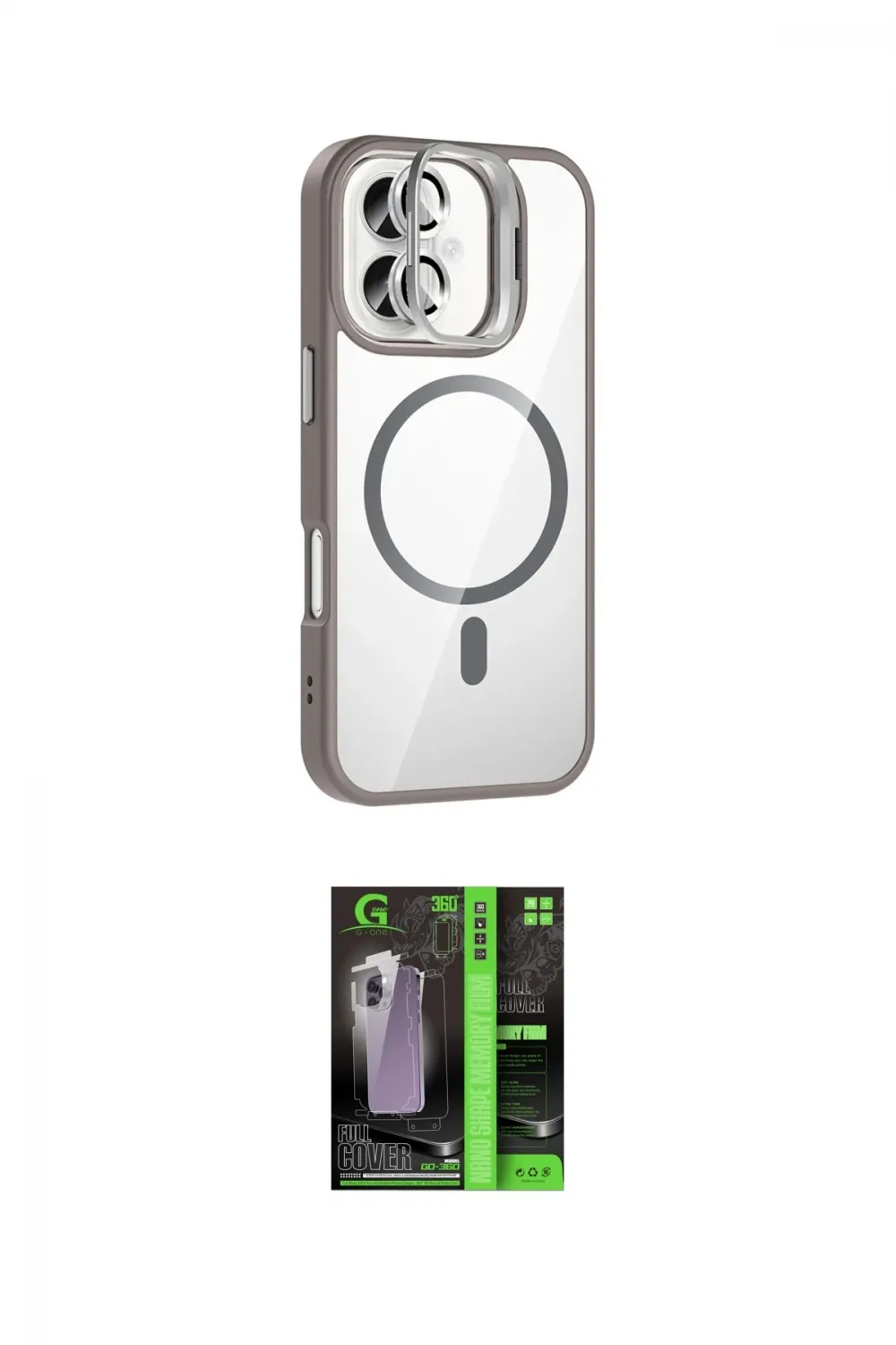 ieg™ iPhone 17 Kılıf Yadigar Asil Koleksiyonu - Şeffaf 360 Full Body Arka Koruyucu