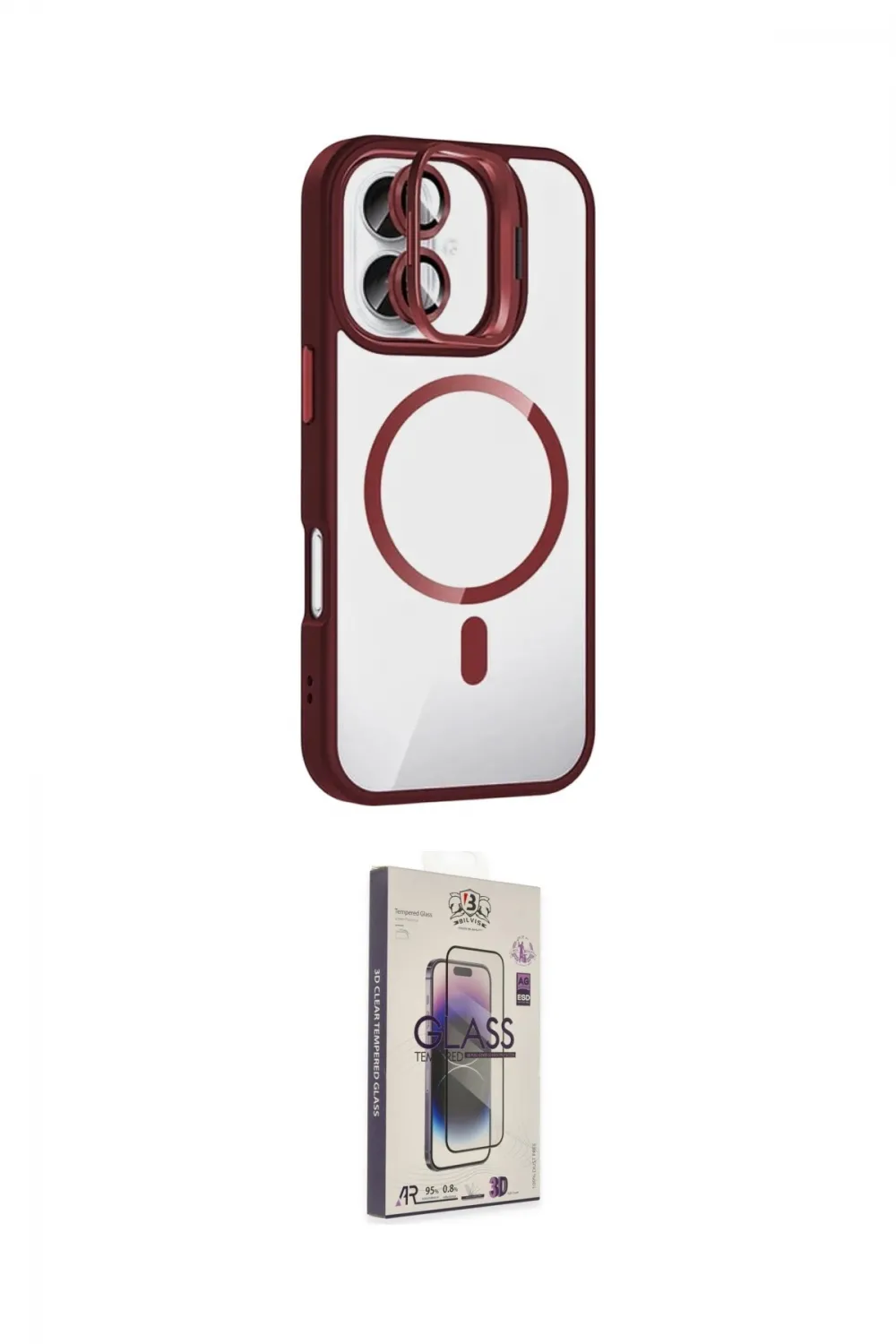 ieg™ iPhone 17 Kılıf Yadigar Asil Koleksiyonu - Siyah Bilvis 3D Cam Ekran Koruyucu