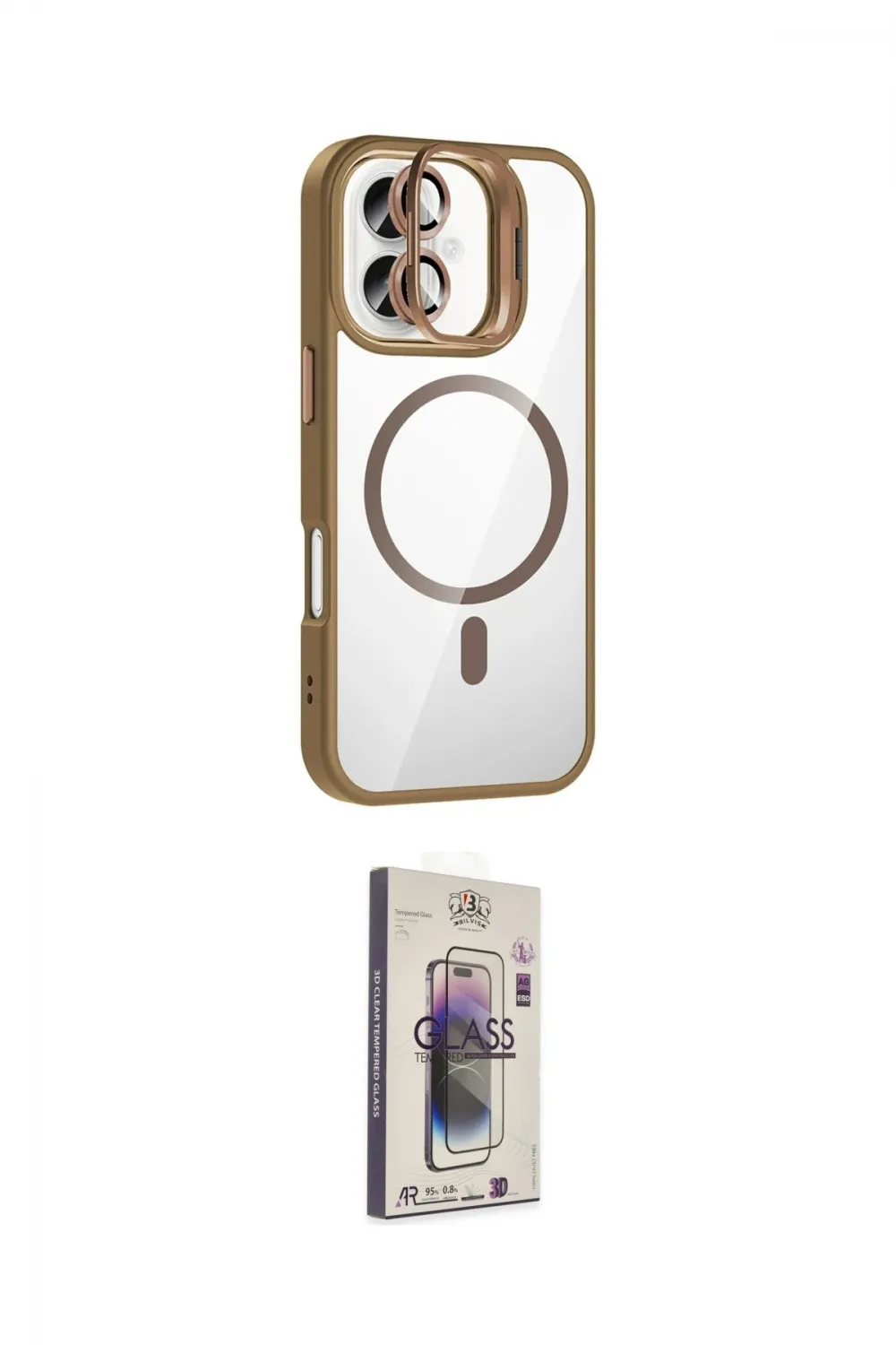 ieg™ iPhone 17 Kılıf Yadigar Asil Koleksiyonu - Siyah Bilvis 3D Cam Ekran Koruyucu