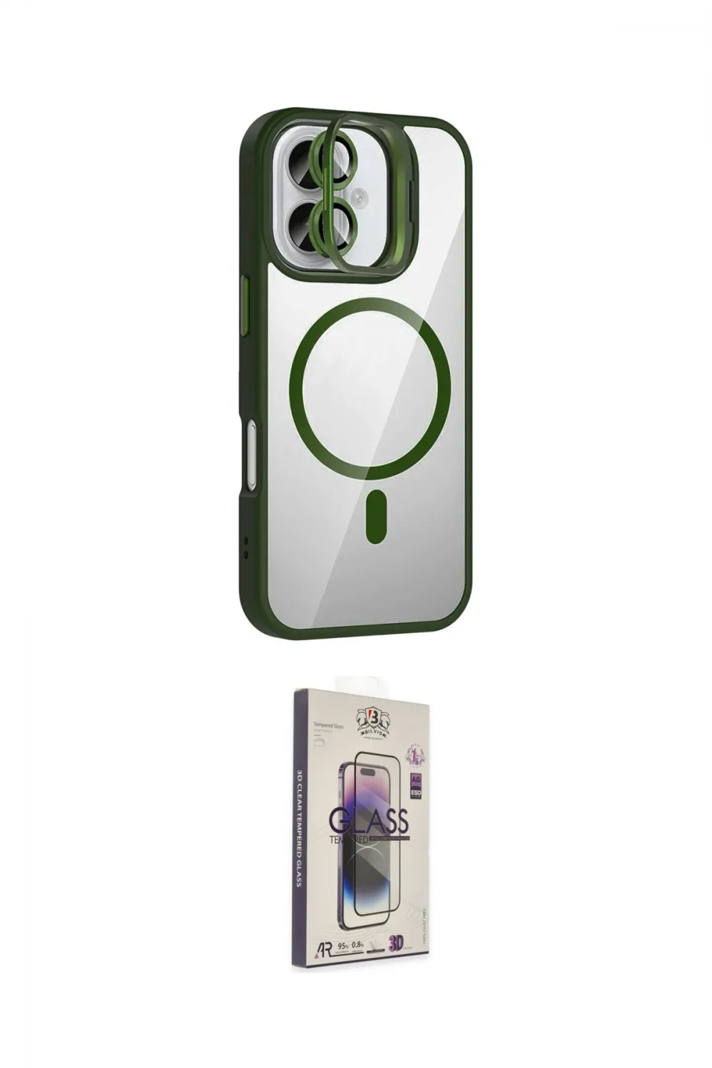 ieg™ iPhone 17 Kılıf Yadigar Asil Koleksiyonu - Siyah Bilvis 3D Cam Ekran Koruyucu