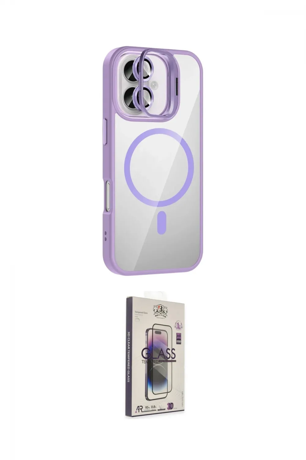 ieg™ iPhone 17 Kılıf Yadigar Asil Koleksiyonu - Siyah Bilvis 3D Cam Ekran Koruyucu
