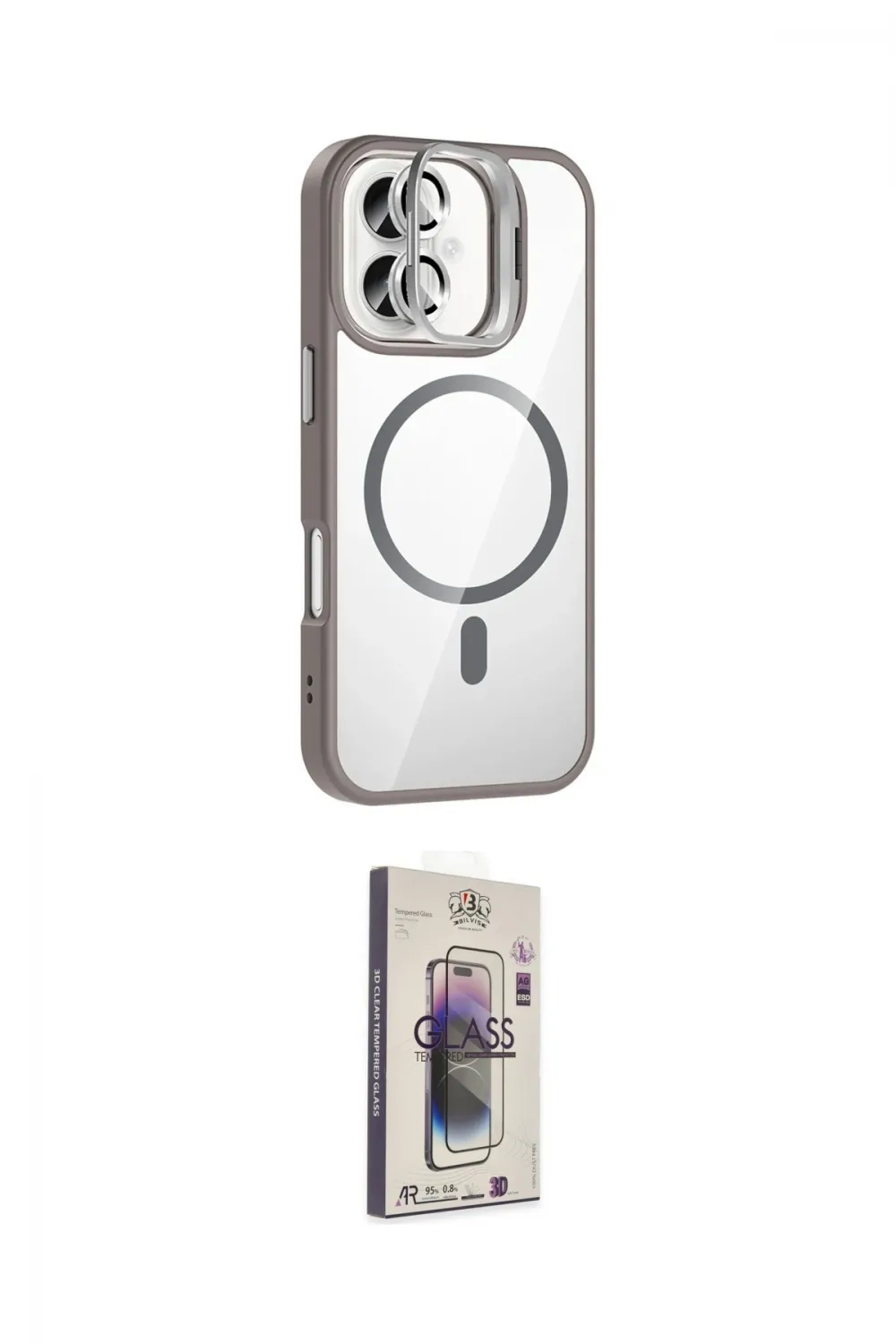 ieg™ iPhone 17 Kılıf Yadigar Asil Koleksiyonu - Siyah Bilvis 3D Cam Ekran Koruyucu