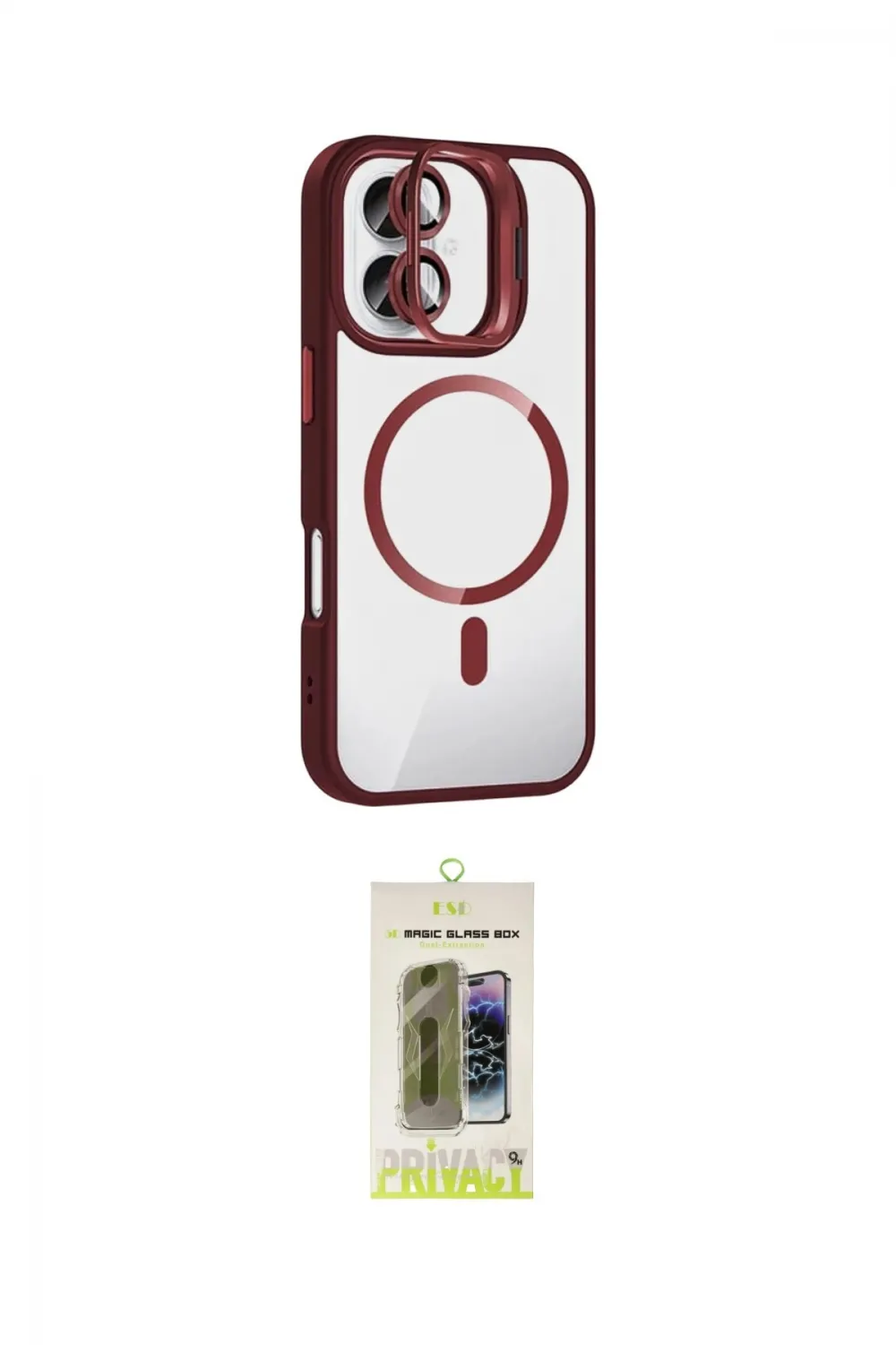 ieg™ iPhone 17 Kılıf Yadigar Asil Koleksiyonu - Siyah Joko Magic 5D Hayalet Cam