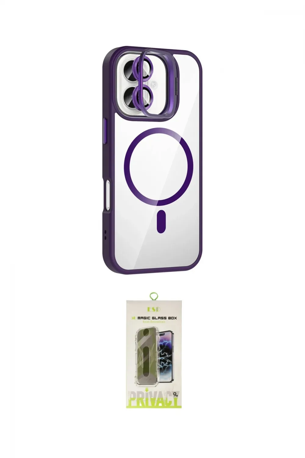 ieg™ iPhone 17 Kılıf Yadigar Asil Koleksiyonu - Siyah Joko Magic 5D Hayalet Cam
