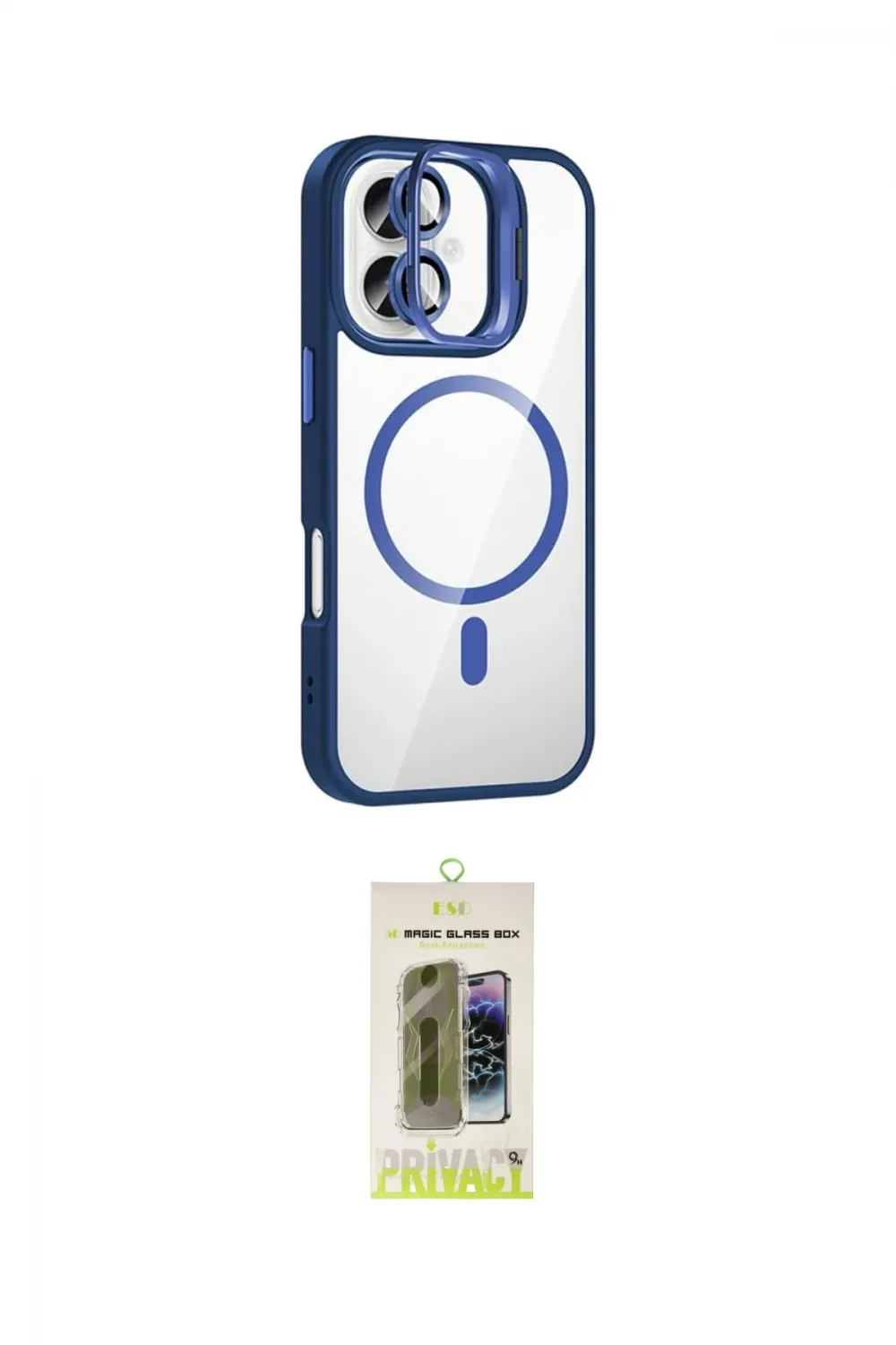 ieg™ iPhone 17 Kılıf Yadigar Asil Koleksiyonu - Siyah Joko Magic 5D Hayalet Cam