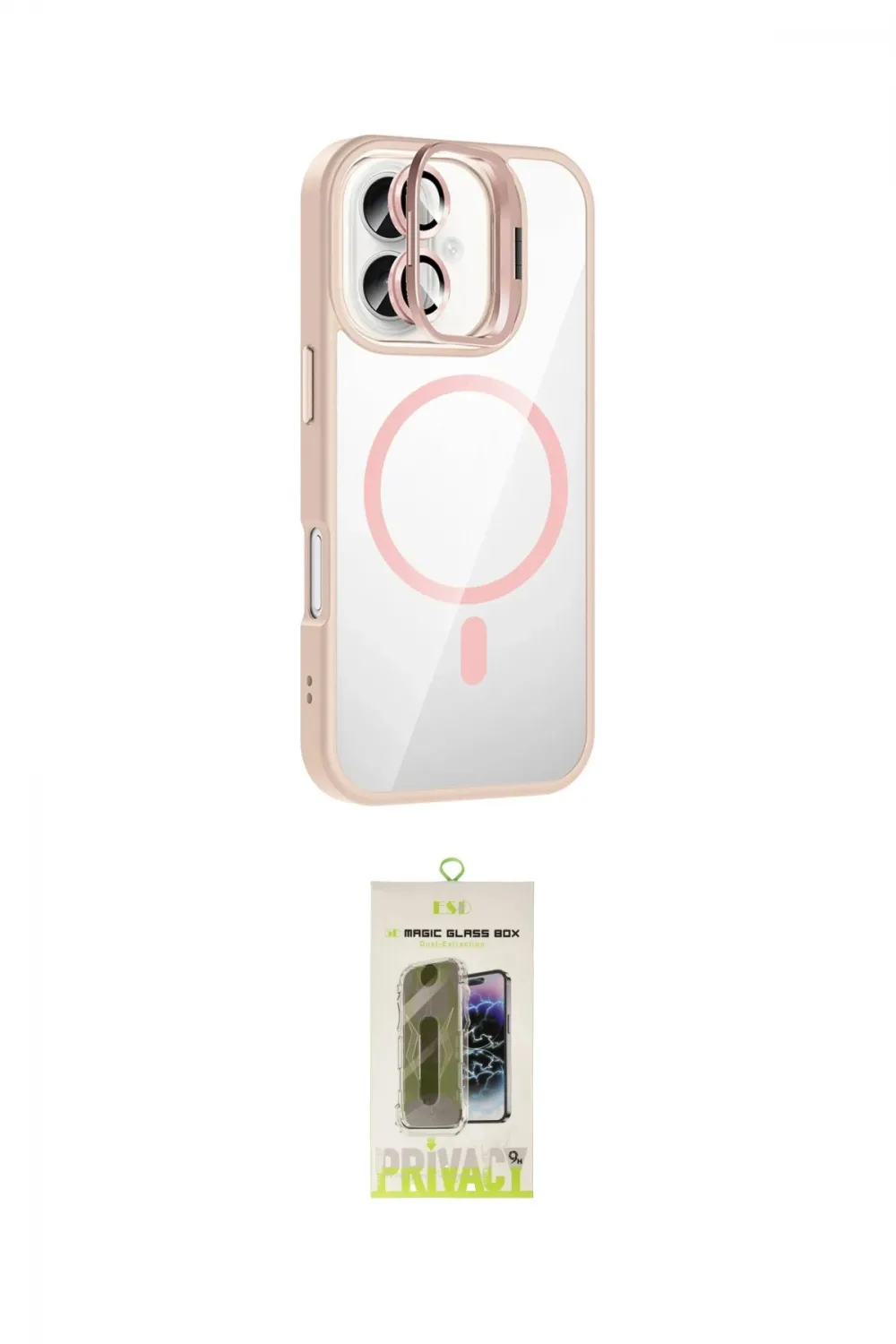 ieg™ iPhone 17 Kılıf Yadigar Asil Koleksiyonu - Siyah Joko Magic 5D Hayalet Cam
