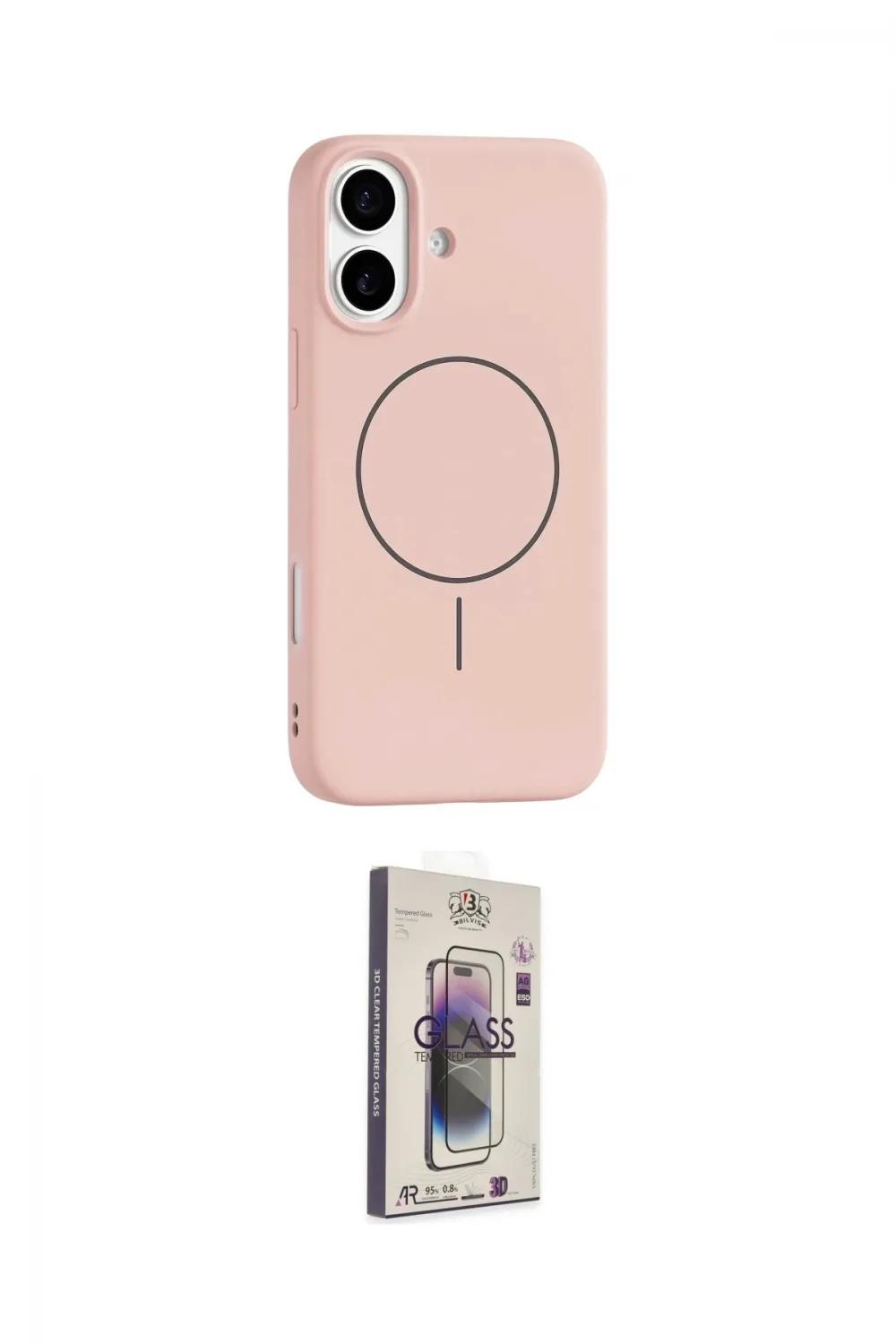 ieg™ iPhone 17 Kılıf Yankı Form Serisi - Siyah Bilvis 3D Cam Ekran Koruyucu