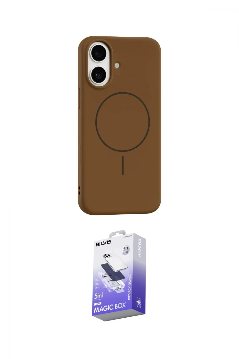 ieg™ iPhone 17 Kılıf Yankı Form Serisi - Siyah Bilvis 5in1 5D Magic Hayalet Cam Ekran Koruyucu