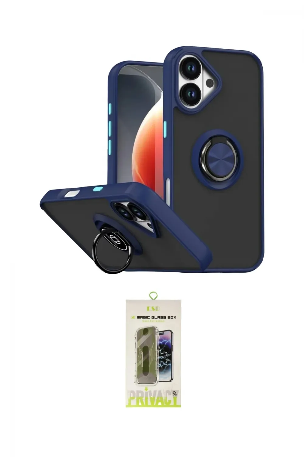 ieg™ iPhone 17 Kılıf Yörünge Çizgi - Siyah Joko Magic 5D Hayalet Cam
